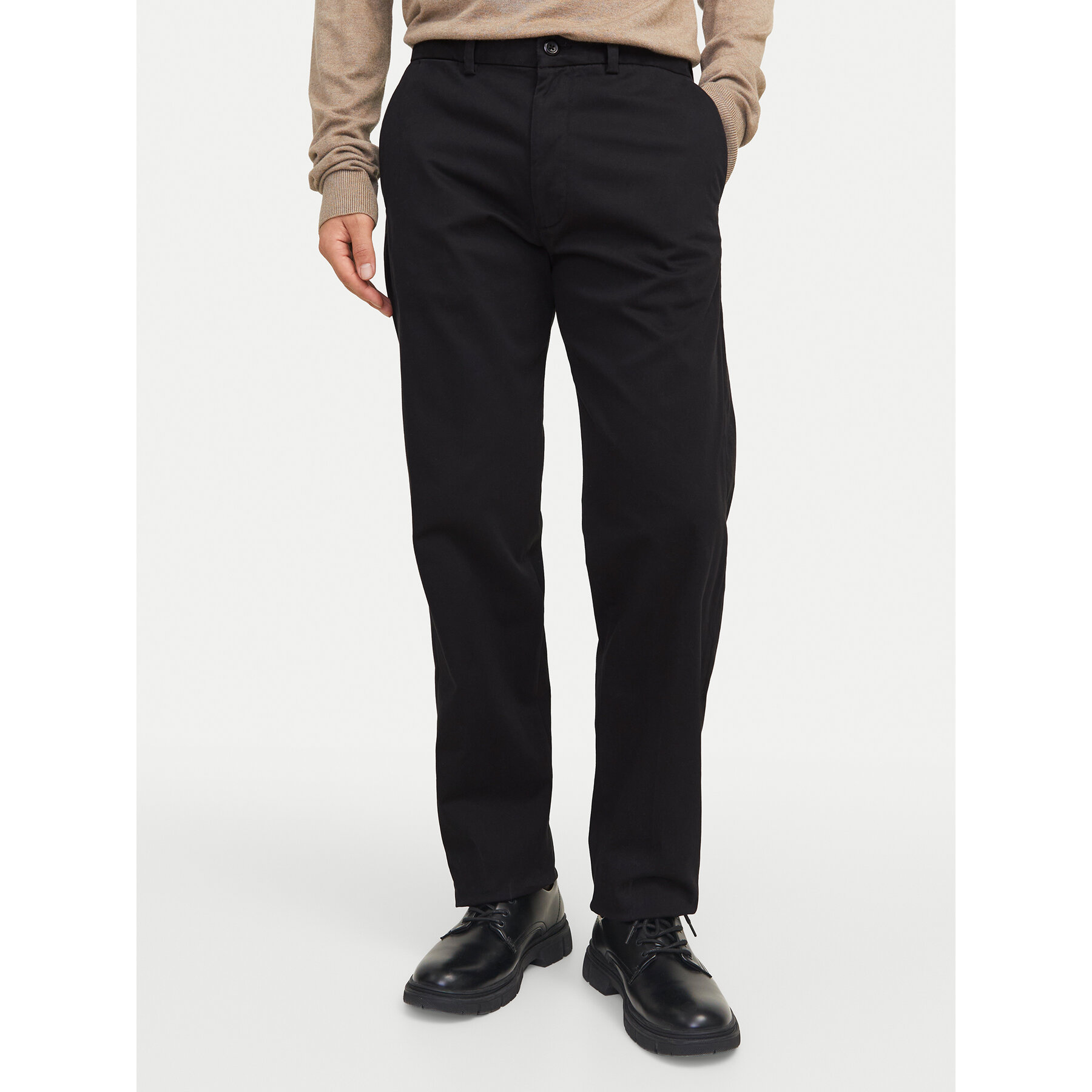 Jack & Jones Chinosy Kane 12268490 Czarny Regular Fit