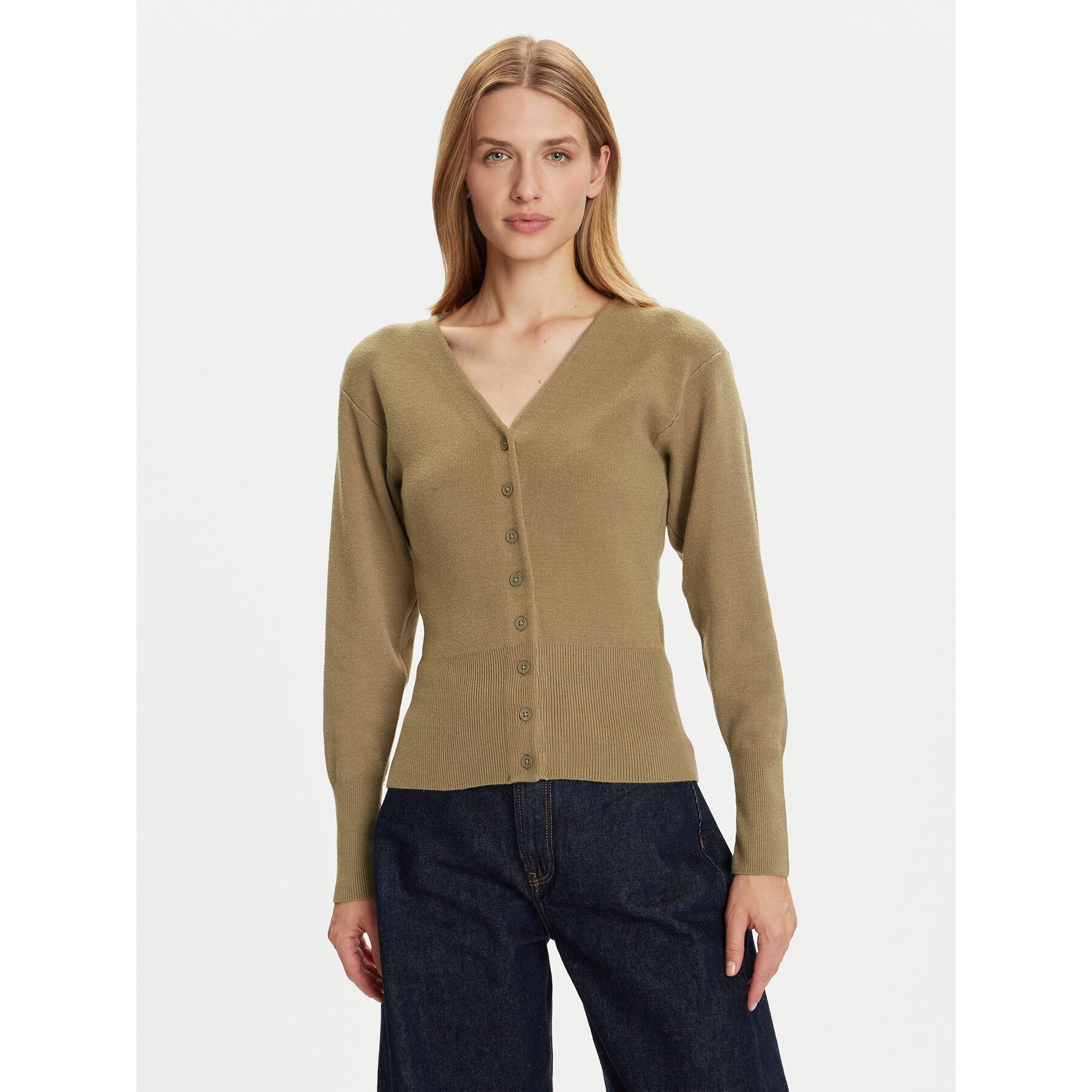 Vero Moda Kardigan Saba 10334777 Zielony Regular Fit