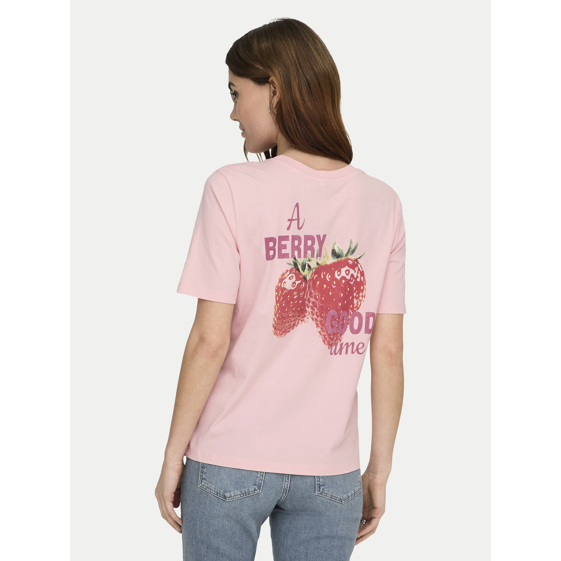 ONLY T-Shirt Lucy 15367829 Czerwony Regular Fit