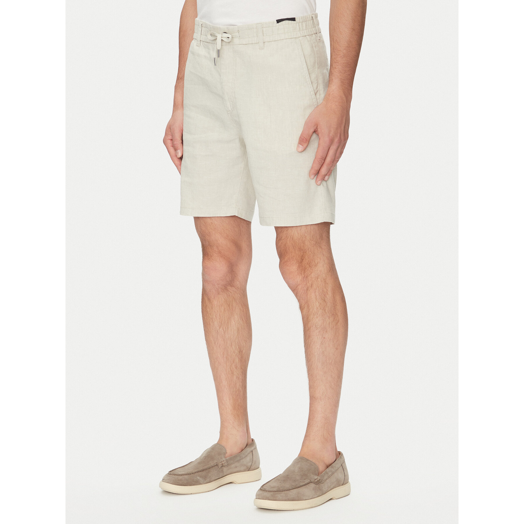 BOSS Szorty materiałowe 50536863 Beżowy Tapered Fit