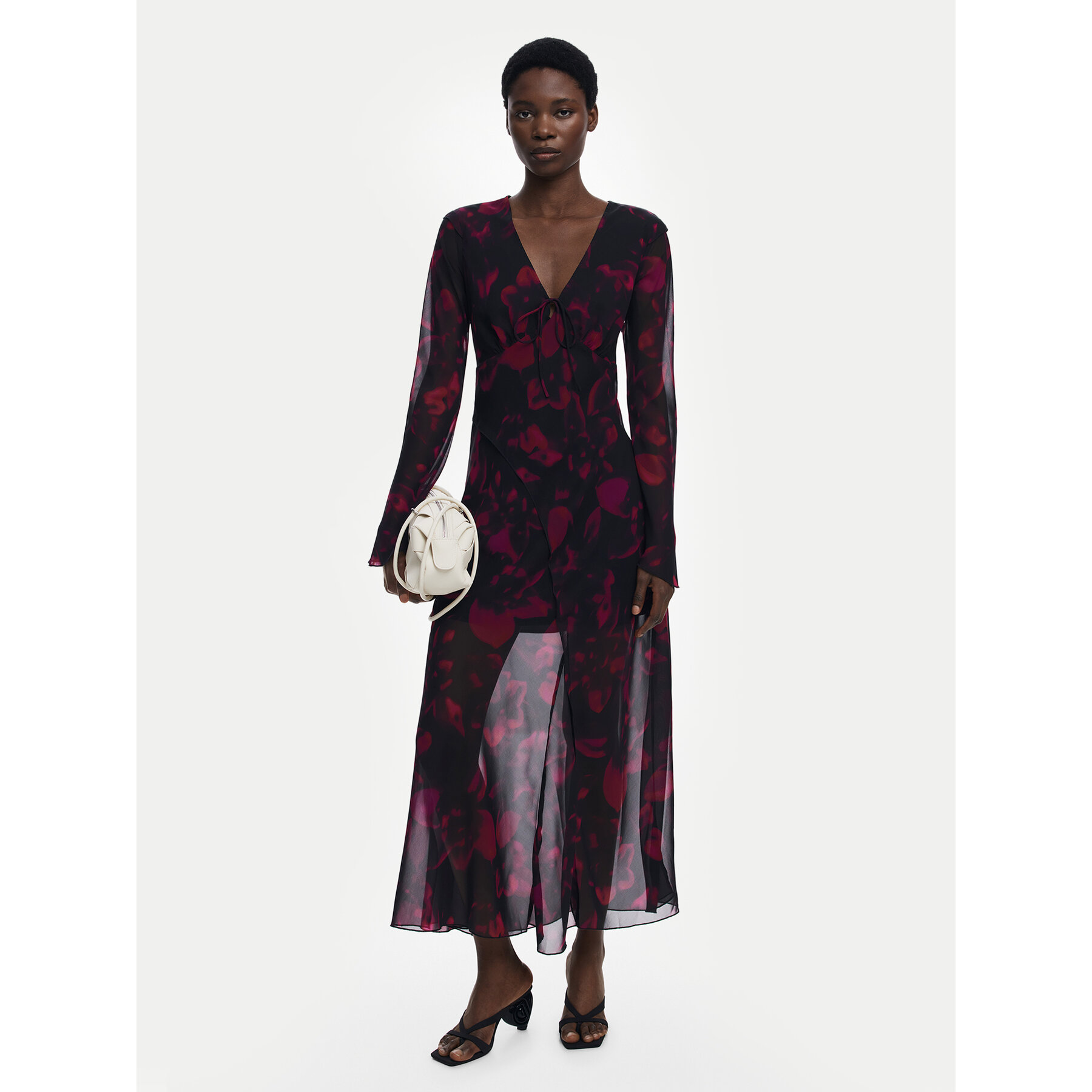 Desigual Sukienka koktajlowa Ratan 25WWVW24 Bordowy Regular Fit