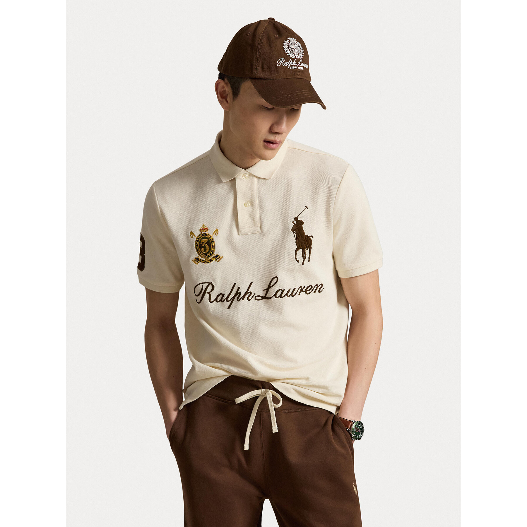 Polo Ralph Lauren Polo 710B20009001 Kremowy Regular Fit