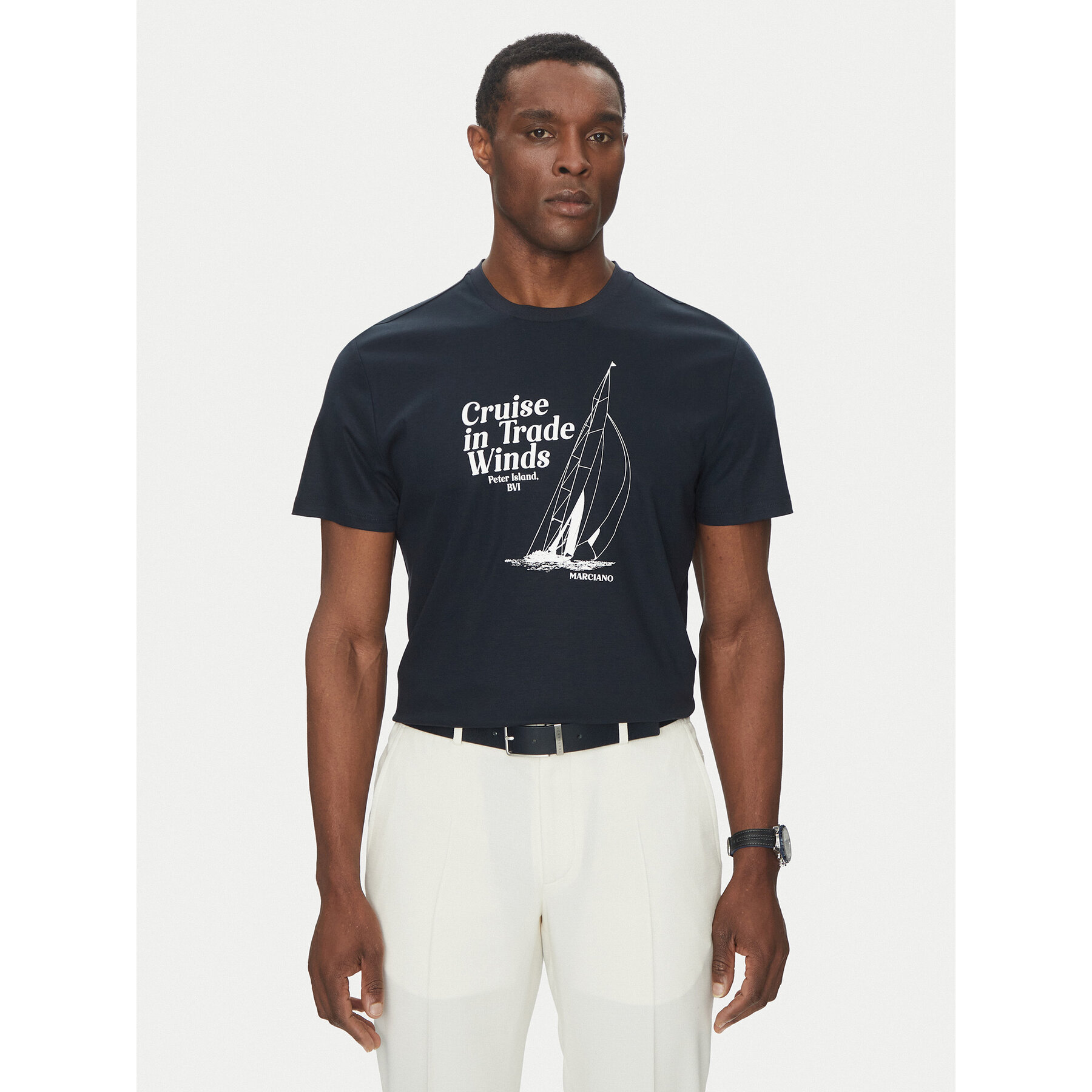 Marciano Guess T-Shirt 5GHI09 6323A Granatowy Regular Fit