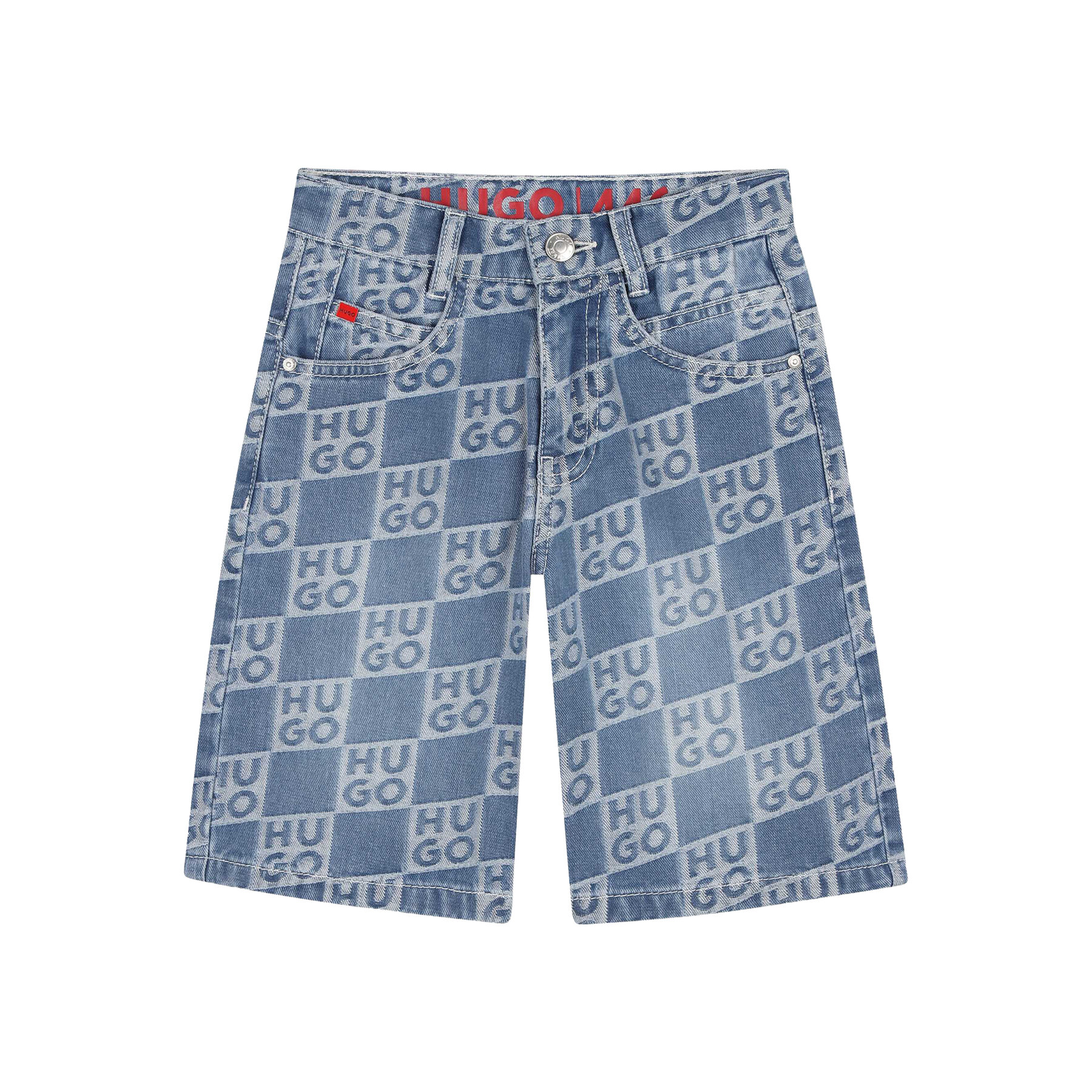 HUGO Szorty jeansowe G00996 S Niebieski Loose Fit
