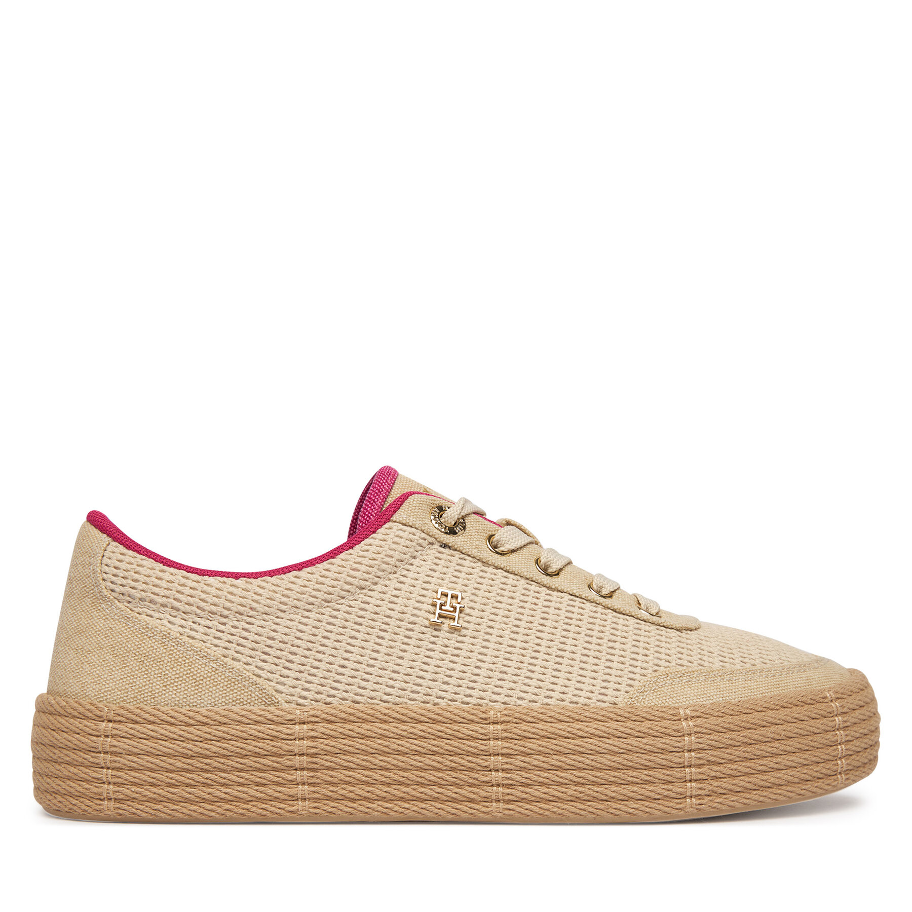 Tommy Hilfiger Espadryle Th Foxing Platform Rope FW0FW09173 Beżowy