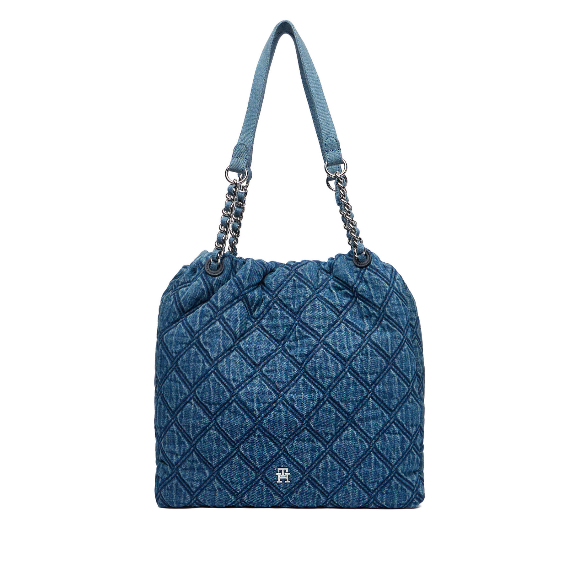 Tommy Hilfiger Torebka Th Feminine Tote Denim AW0AW18866 Niebieski