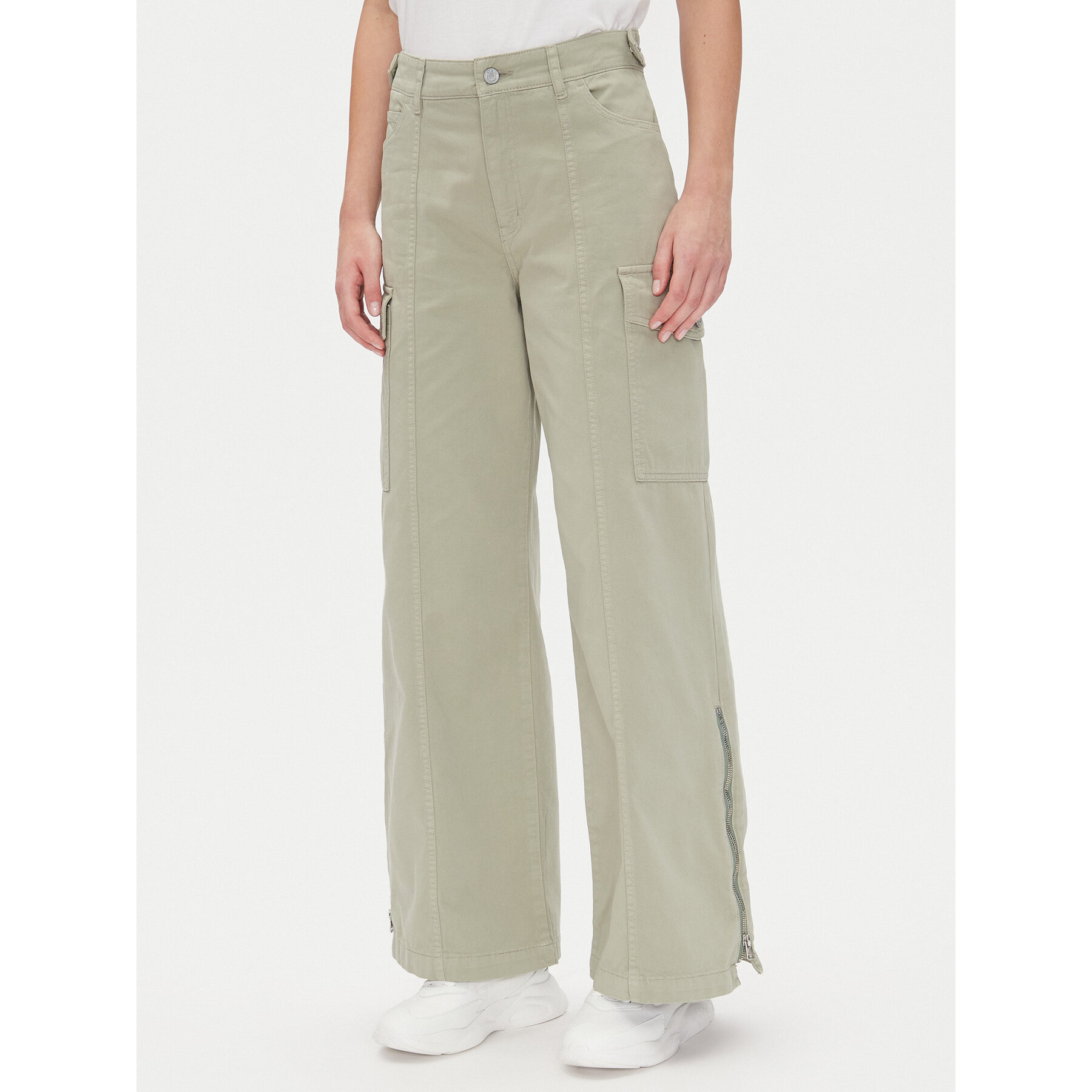 HUGO Spodnie cargo Holoma 50536955 Zielony Relaxed Fit