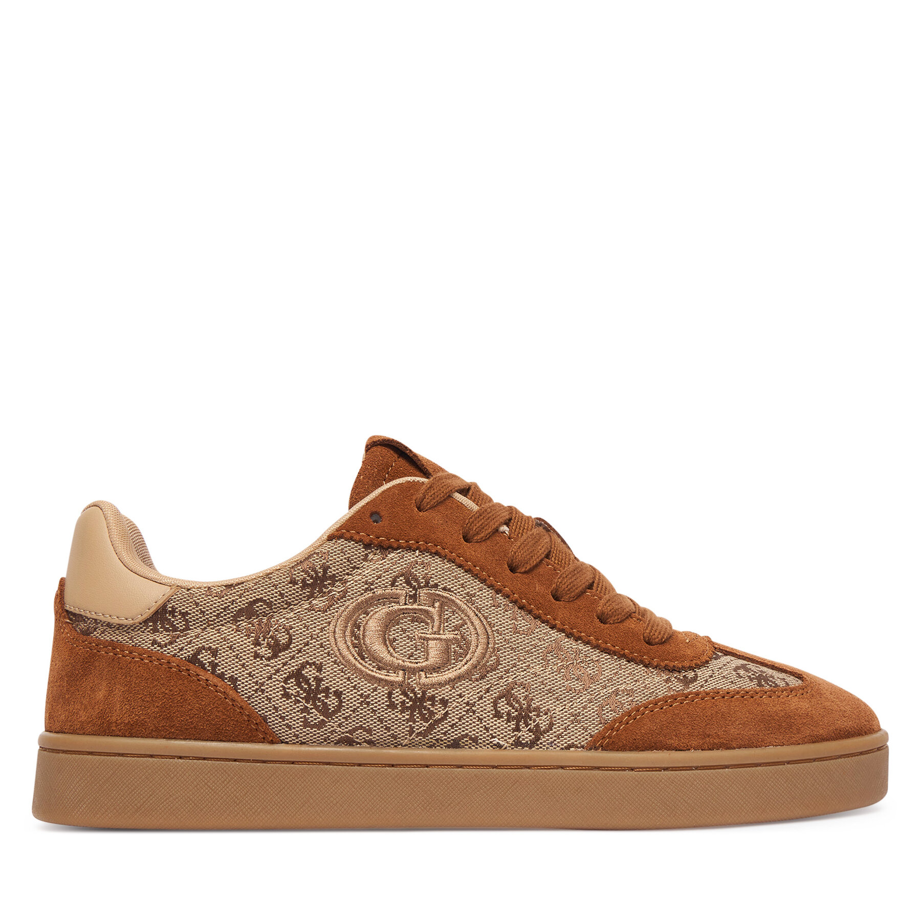 Guess Sneakersy FLTJAC LEA12 Brązowy