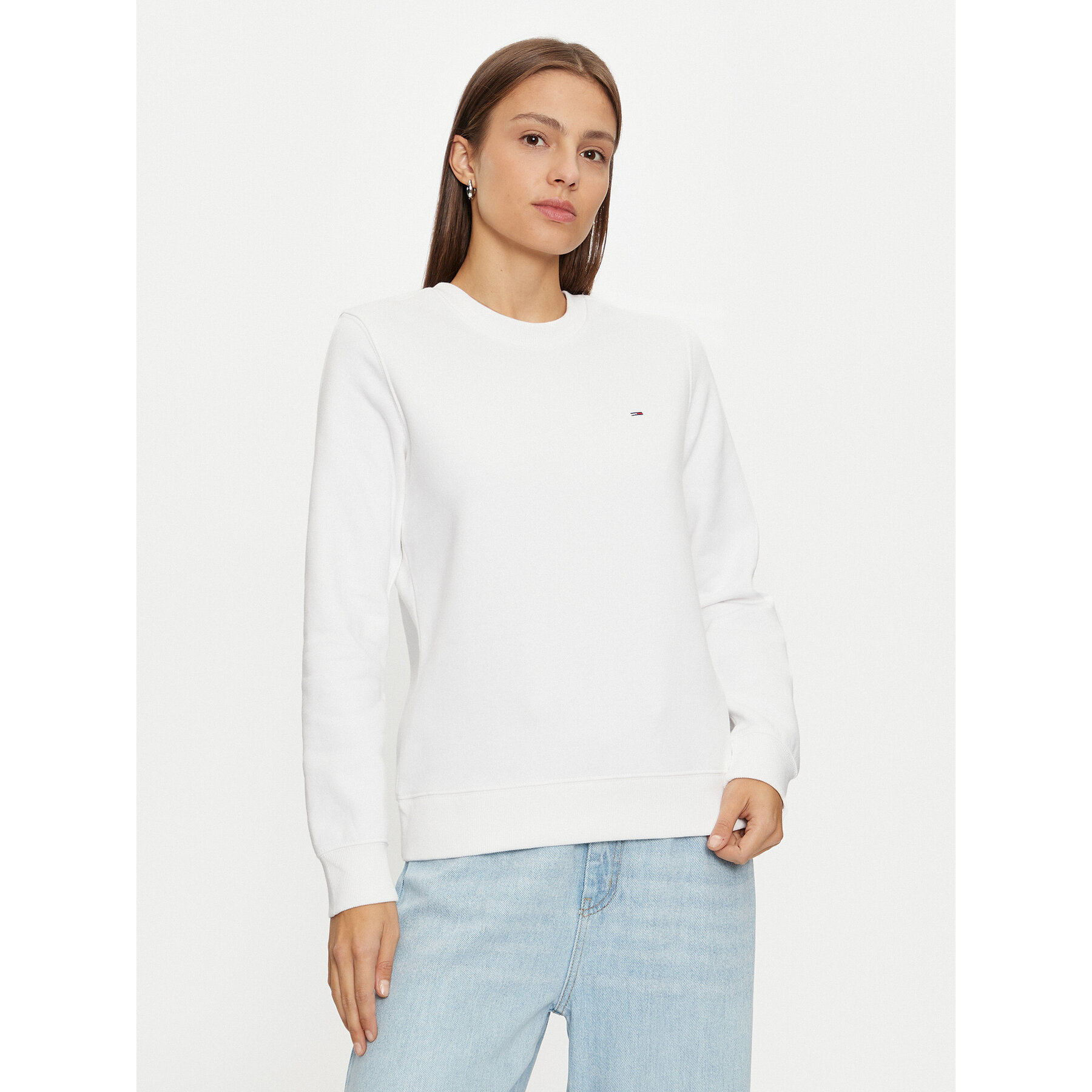 Tommy Jeans Bluza DW0DW19959 Biały Regular Fit