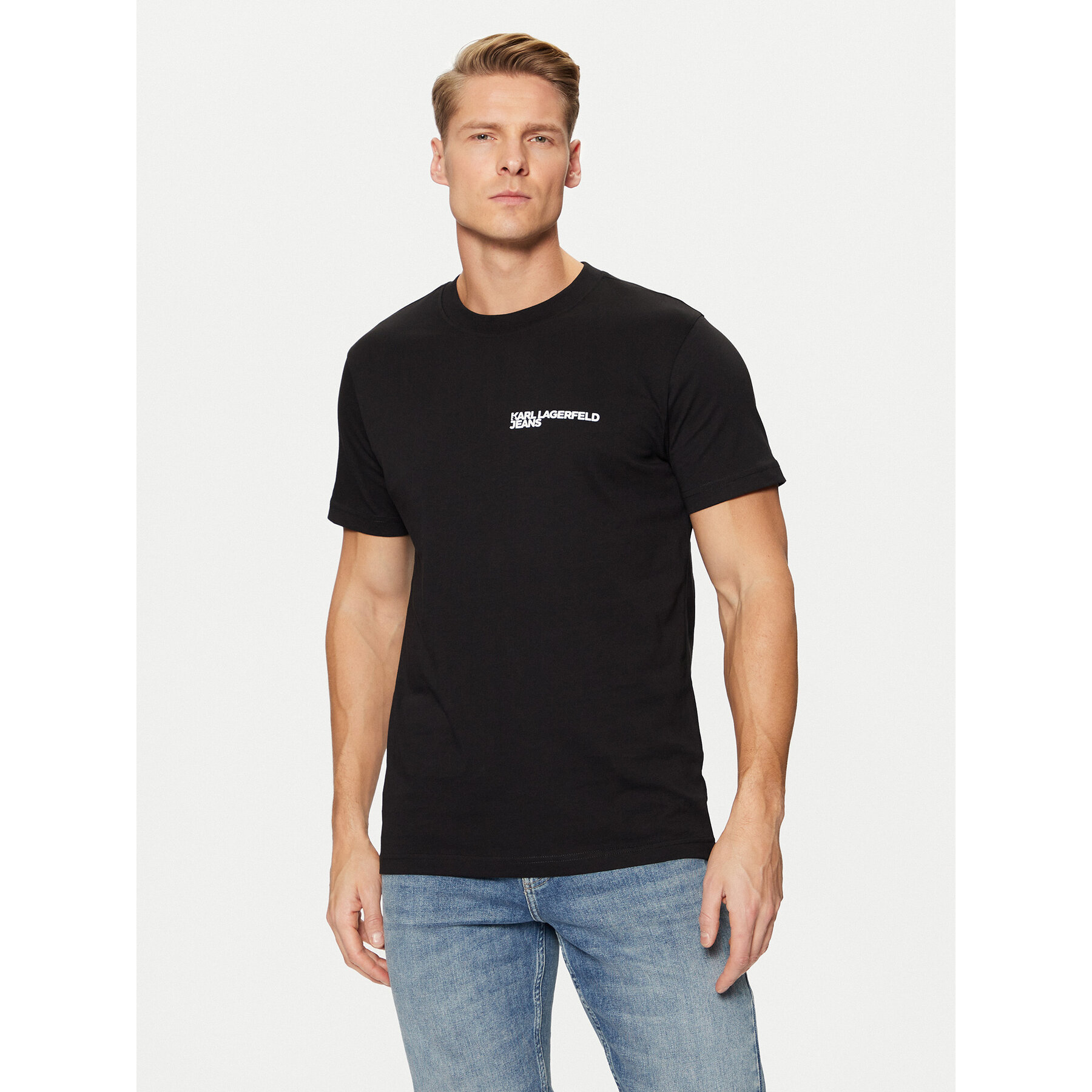 Karl Lagerfeld Jeans T-Shirt A1M17003 Czarny Slim Fit