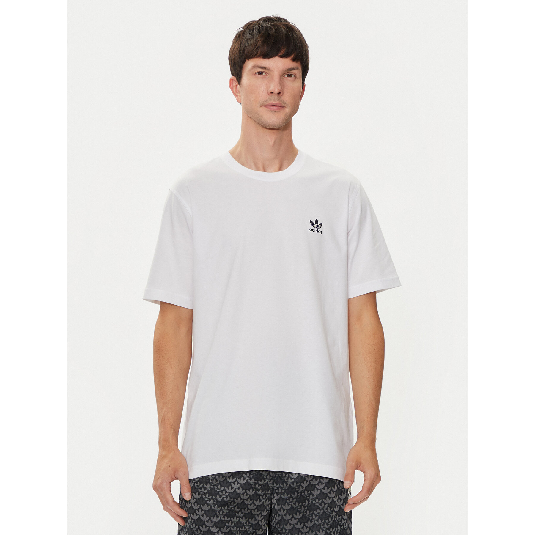 adidas T-Shirt Trefoil Essentials IZ2098 Biały Regular Fit