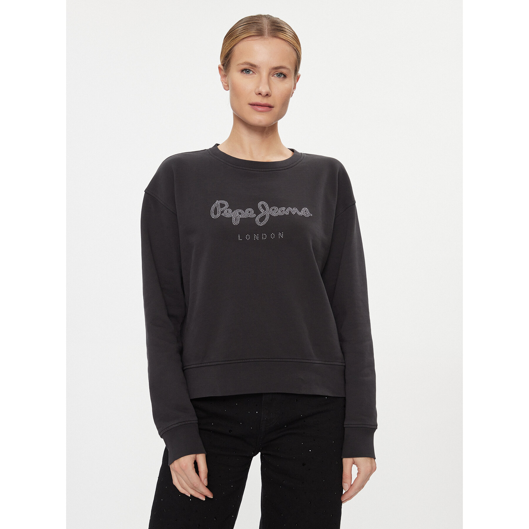 Pepe Jeans Bluza Harley PL581402 Czarny Relaxed Fit