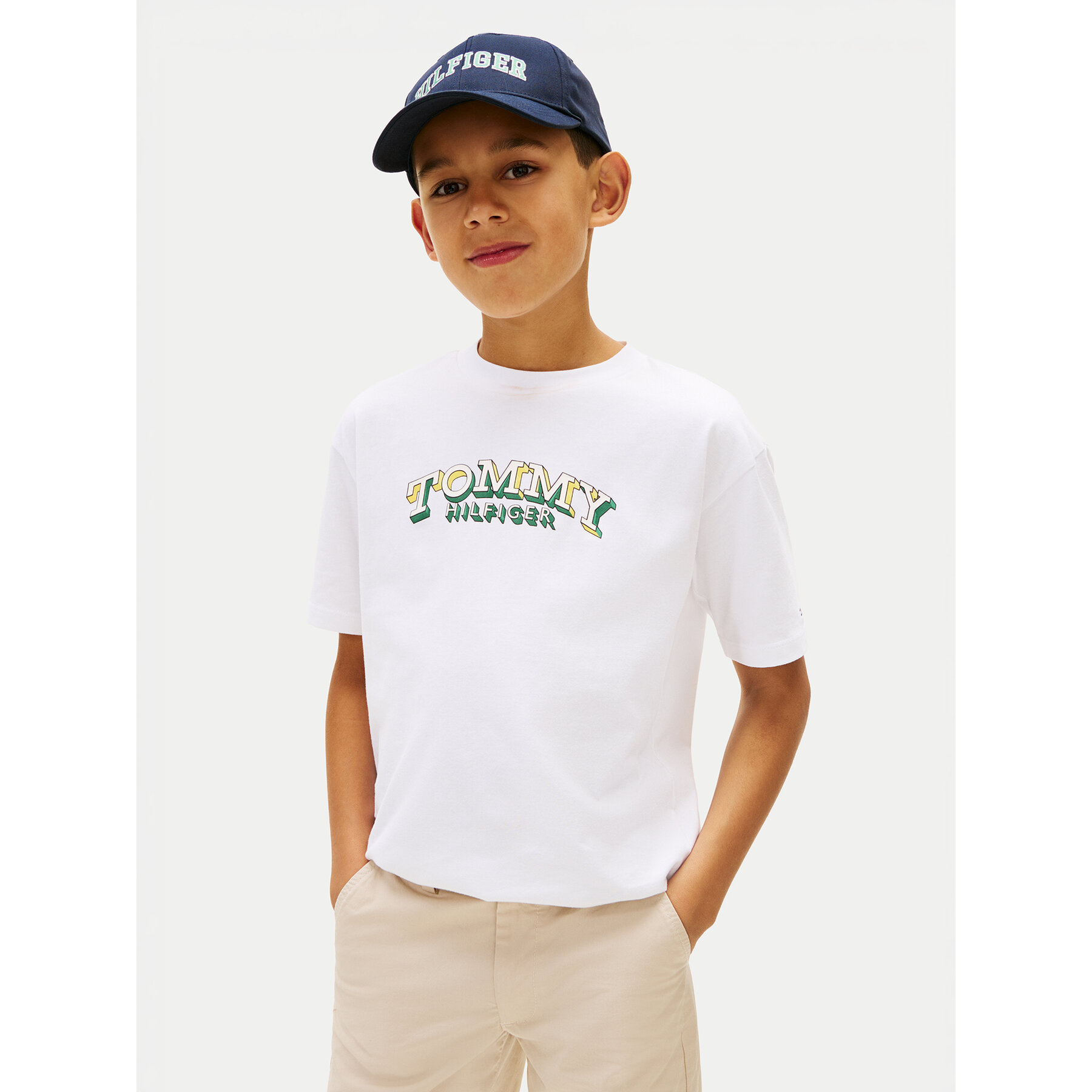 Tommy Hilfiger T-Shirt KB0KB10267 Biały Regular Fit