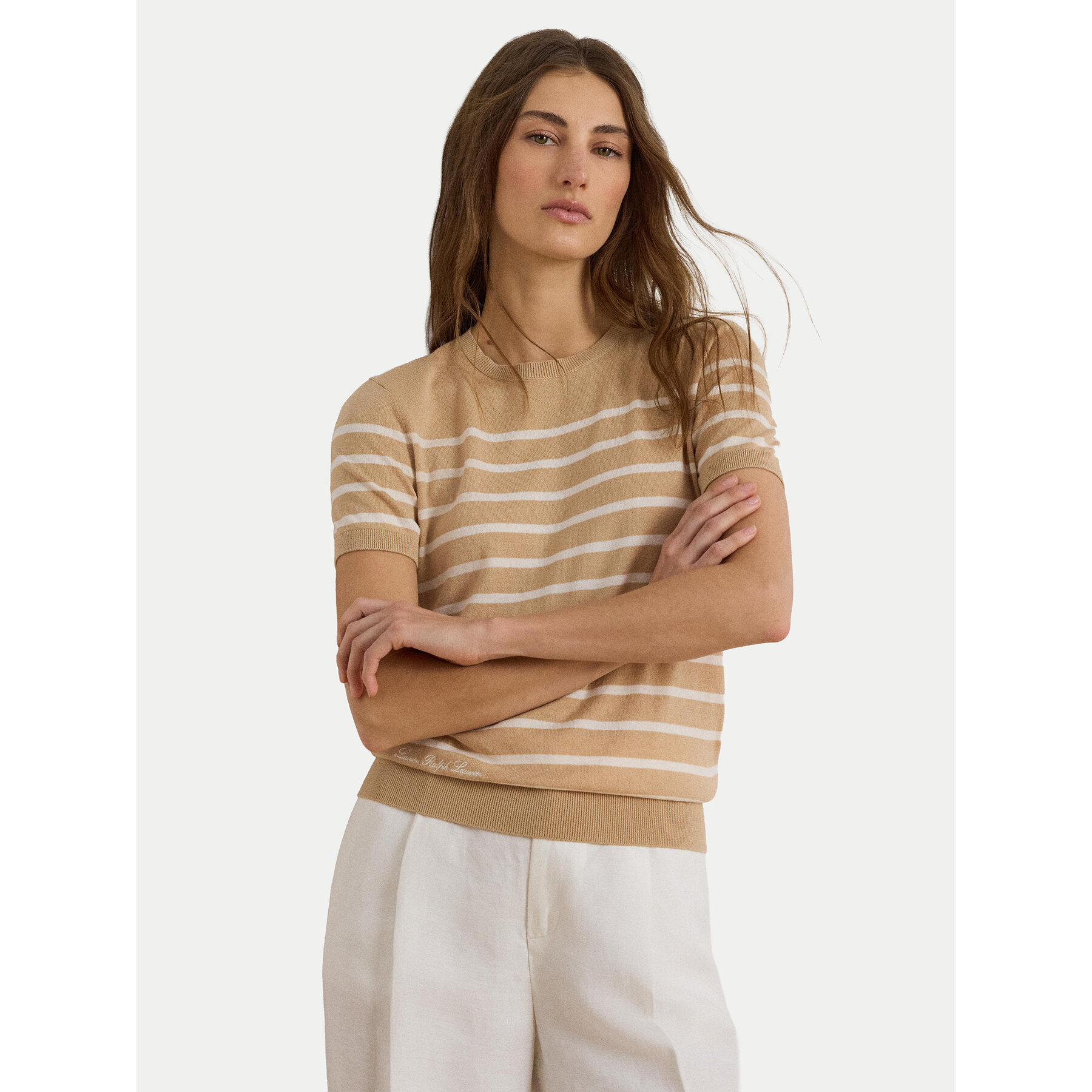 LAUREN RALPH LAUREN T-Shirt Eyelah 200P13973002 Beżowy Regular Fit