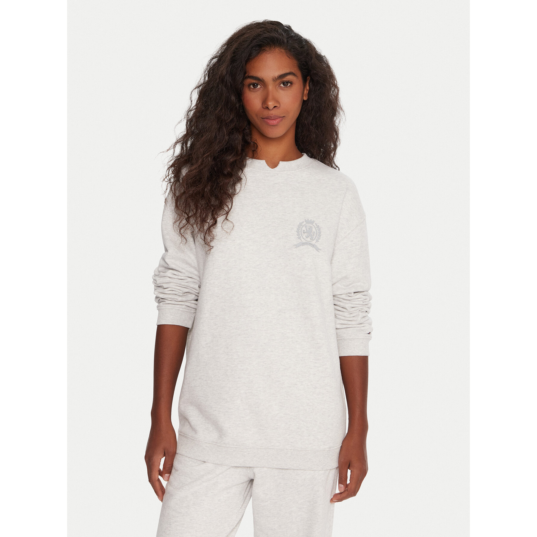 Tommy Jeans Bluza DW0DW21586 Szary Regular Fit