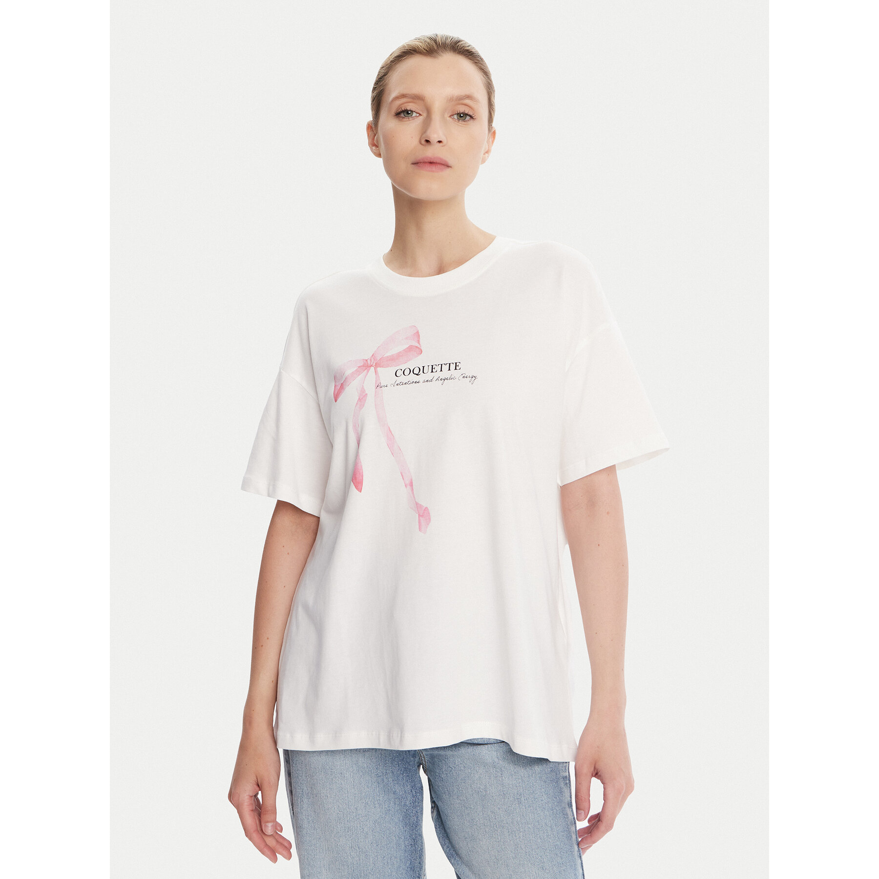ONLY T-Shirt Vivvi 15346761 Biały Regular Fit