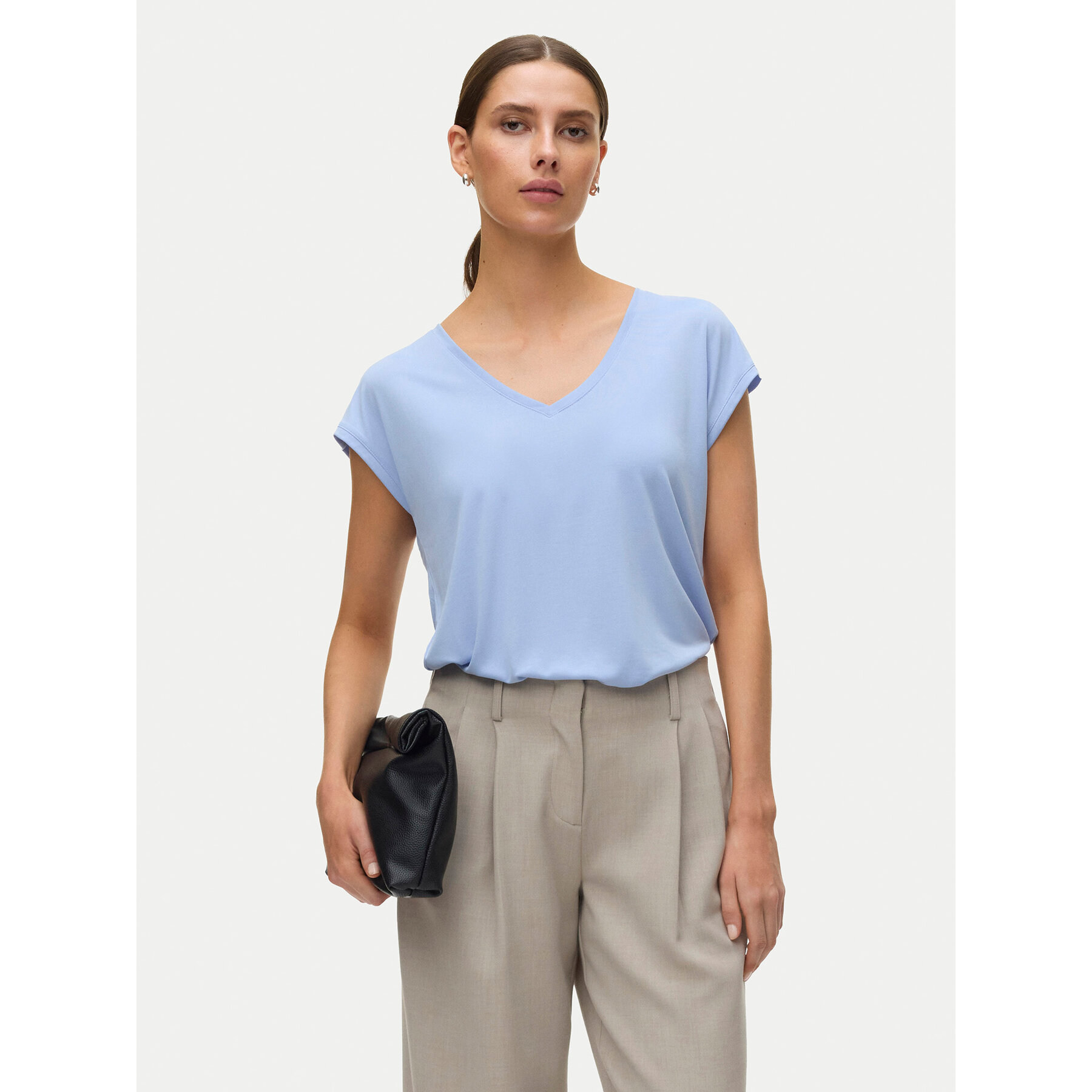 Vero Moda T-Shirt Filli 10247666 Błękitny Relaxed Fit