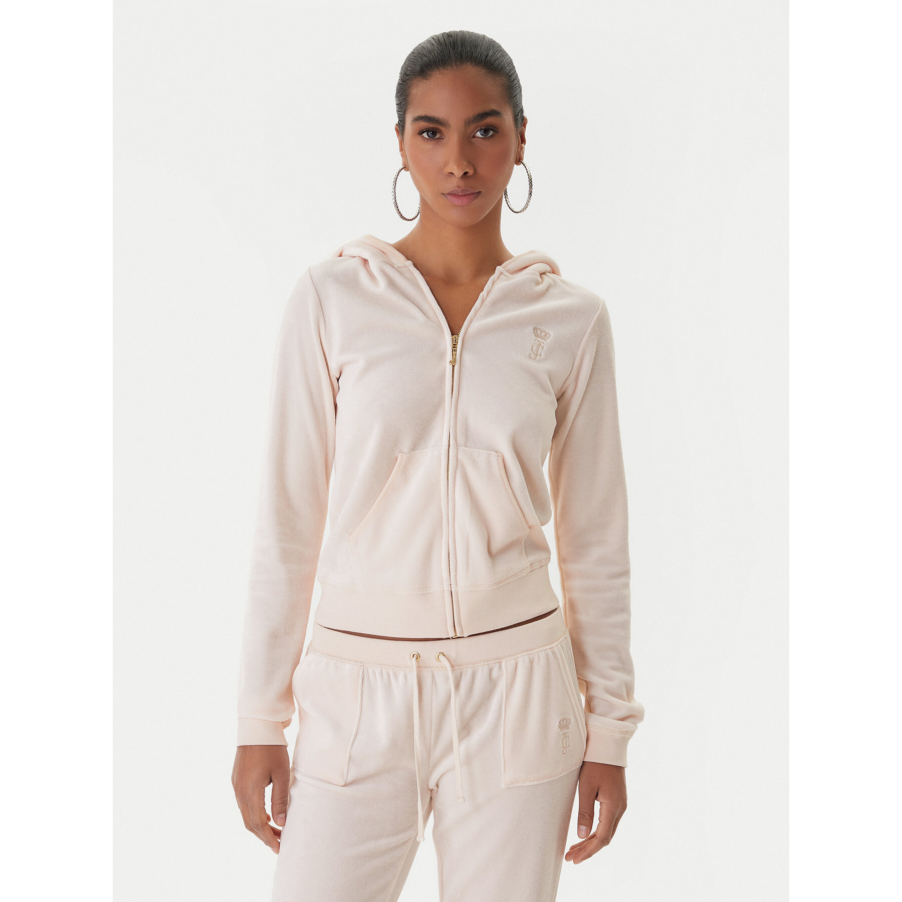 Juicy Couture Bluza Robyn JCSEBJ007G Różowy Slim Fit