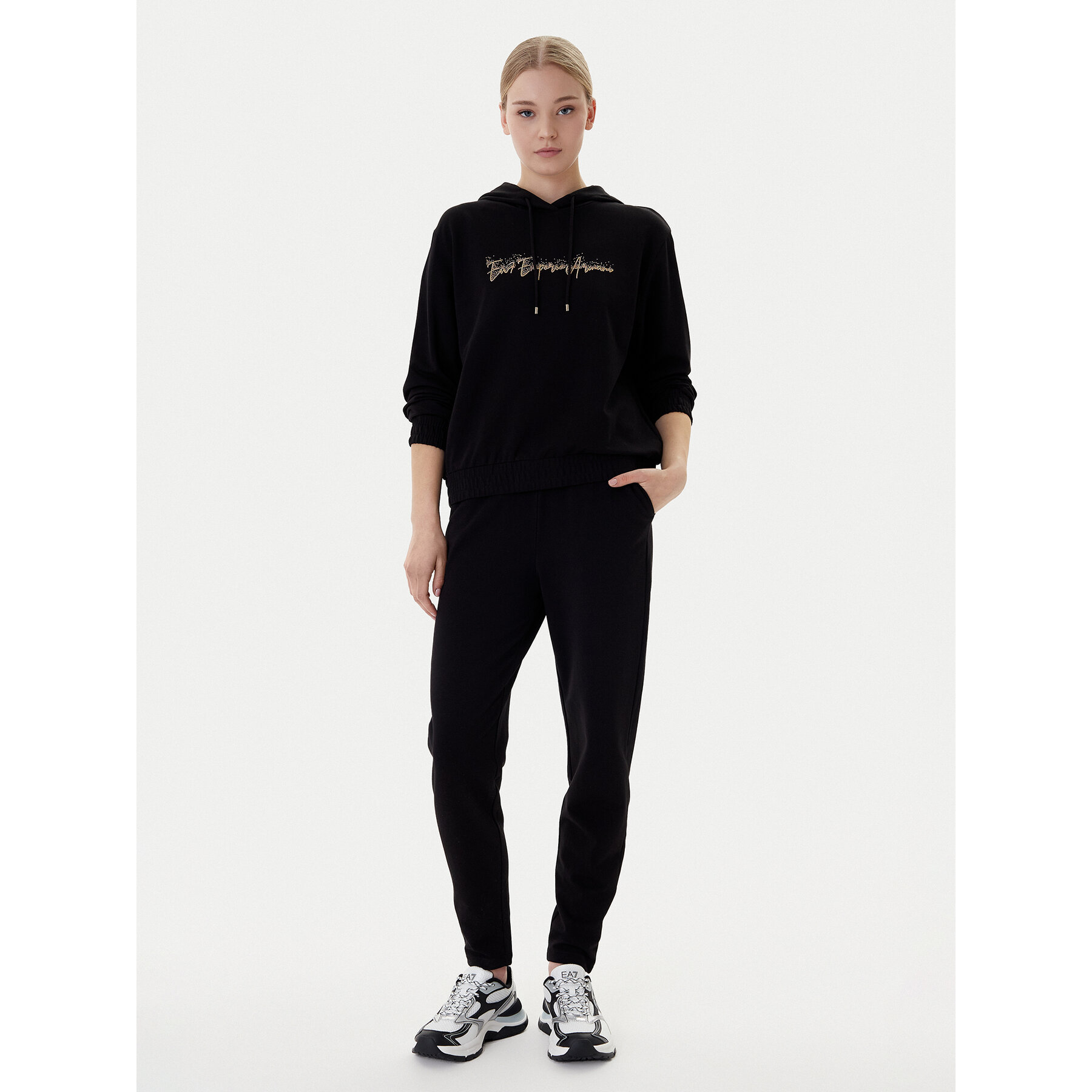 EA7 Emporio Armani Dres 7W000990 AF12502 UC001 Czarny Regular Fit