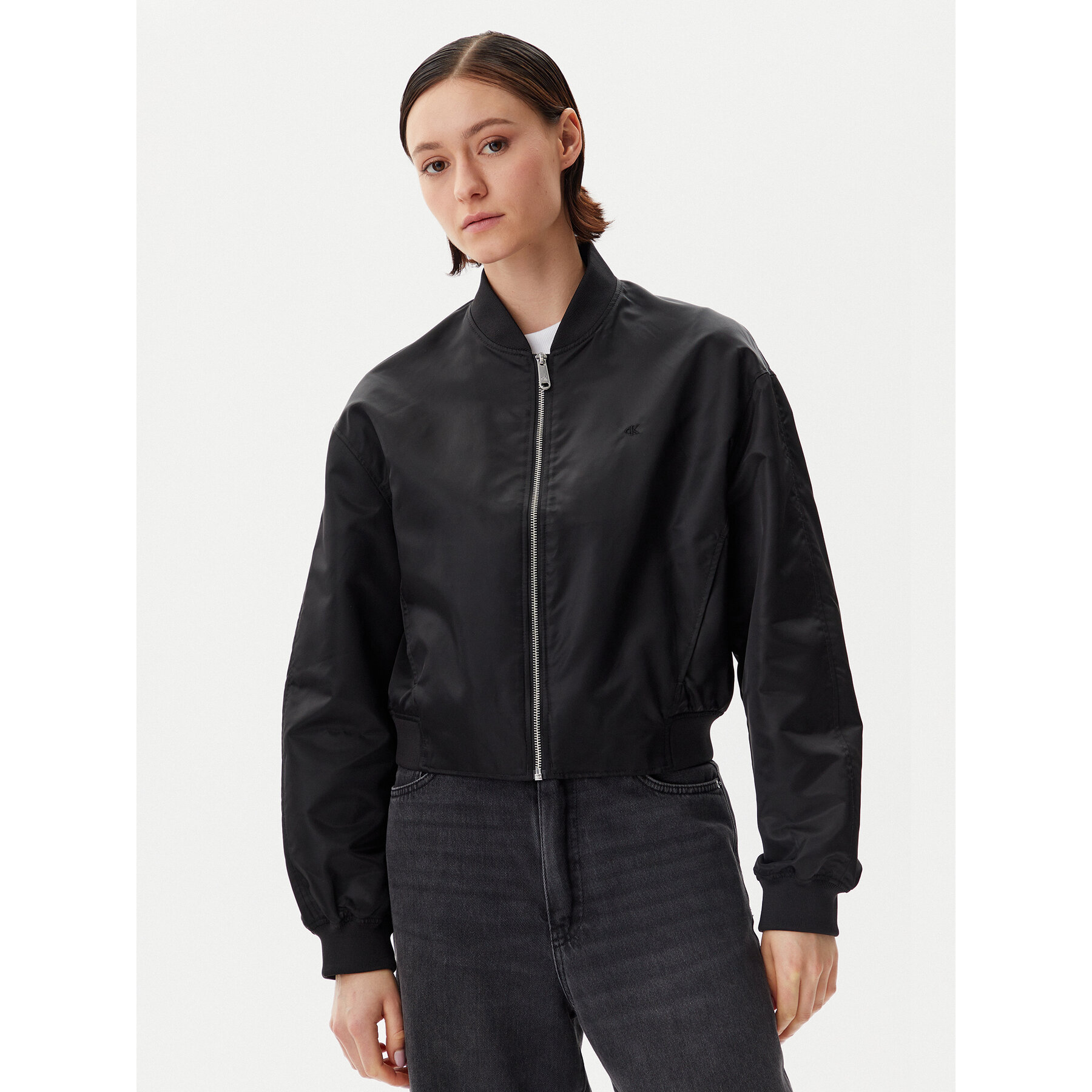 Calvin Klein Jeans Kurtka bomber Hero LV047B528G Czarny Relaxed Fit