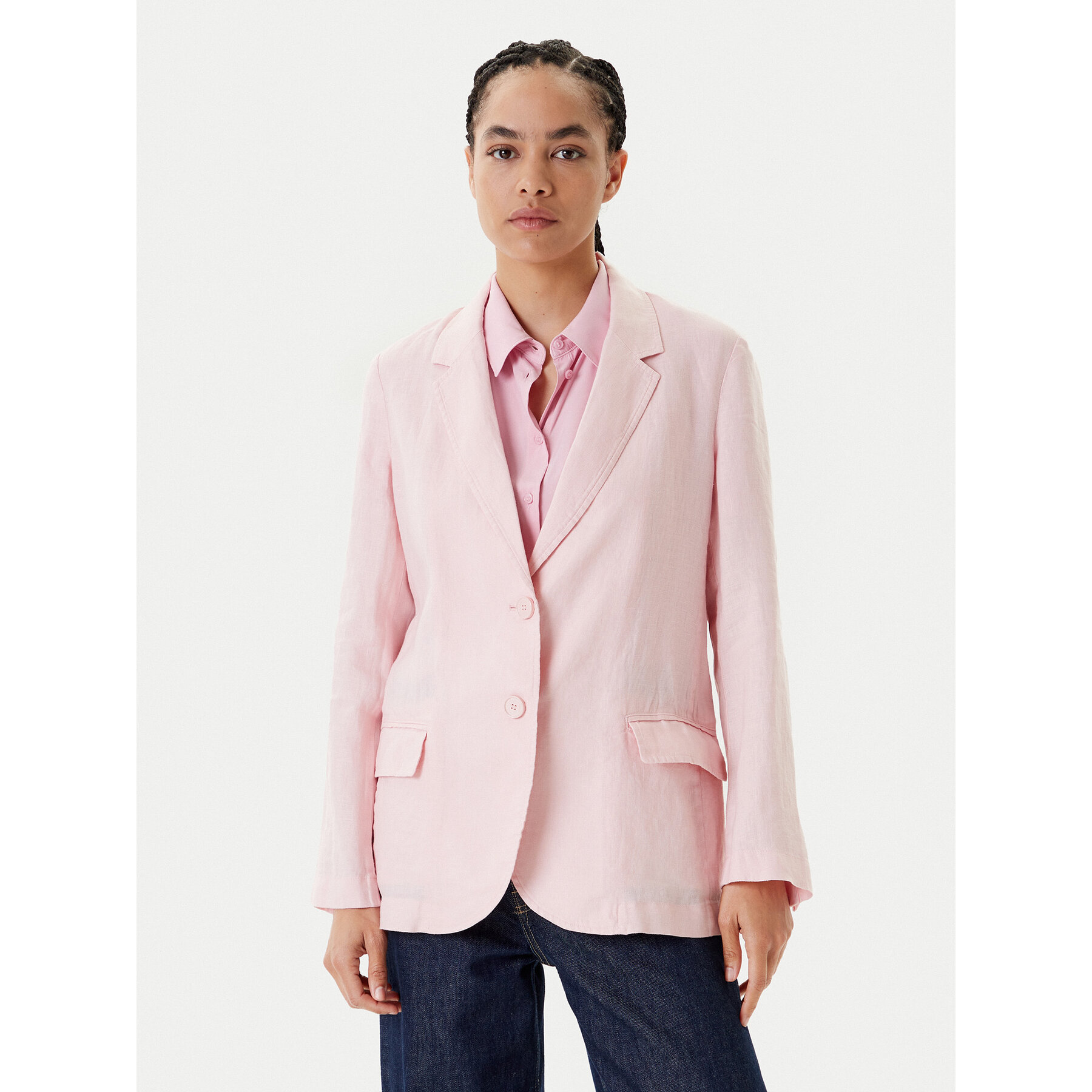 United Colors Of Benetton Marynarka 2AGHDW00R Różowy Regular Fit