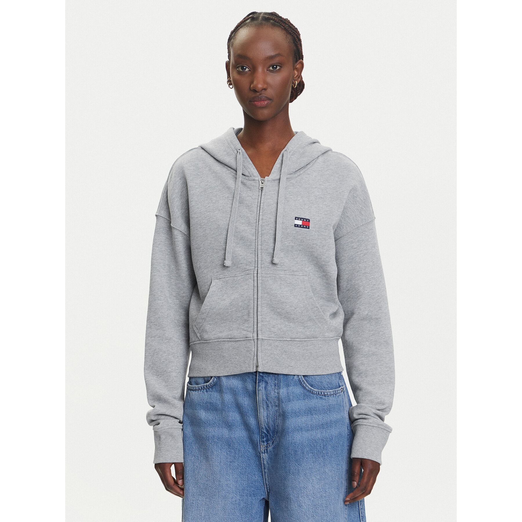 Tommy Jeans Bluza DW0DW21147 Szary Boxy Fit