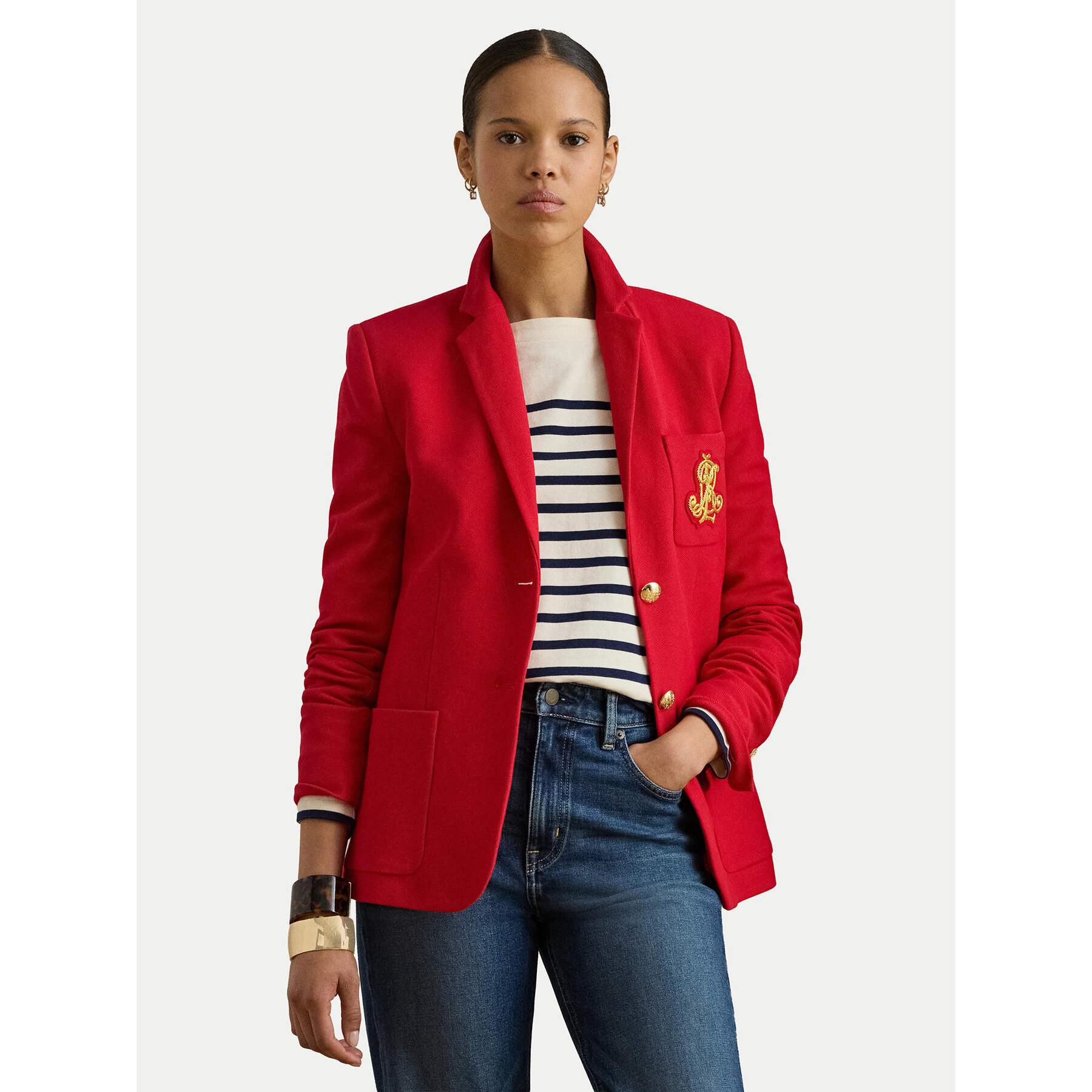 LAUREN RALPH LAUREN Marynarka 200797305030 Czerwony Slim Fit