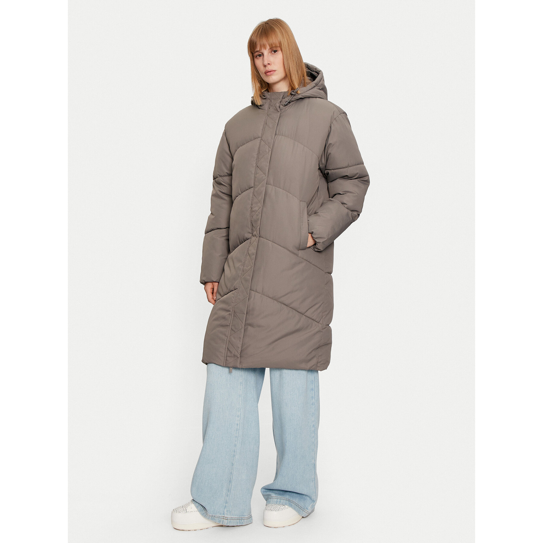 Noisy May Kurtka zimowa Tenna 27030498 Szary Regular Fit