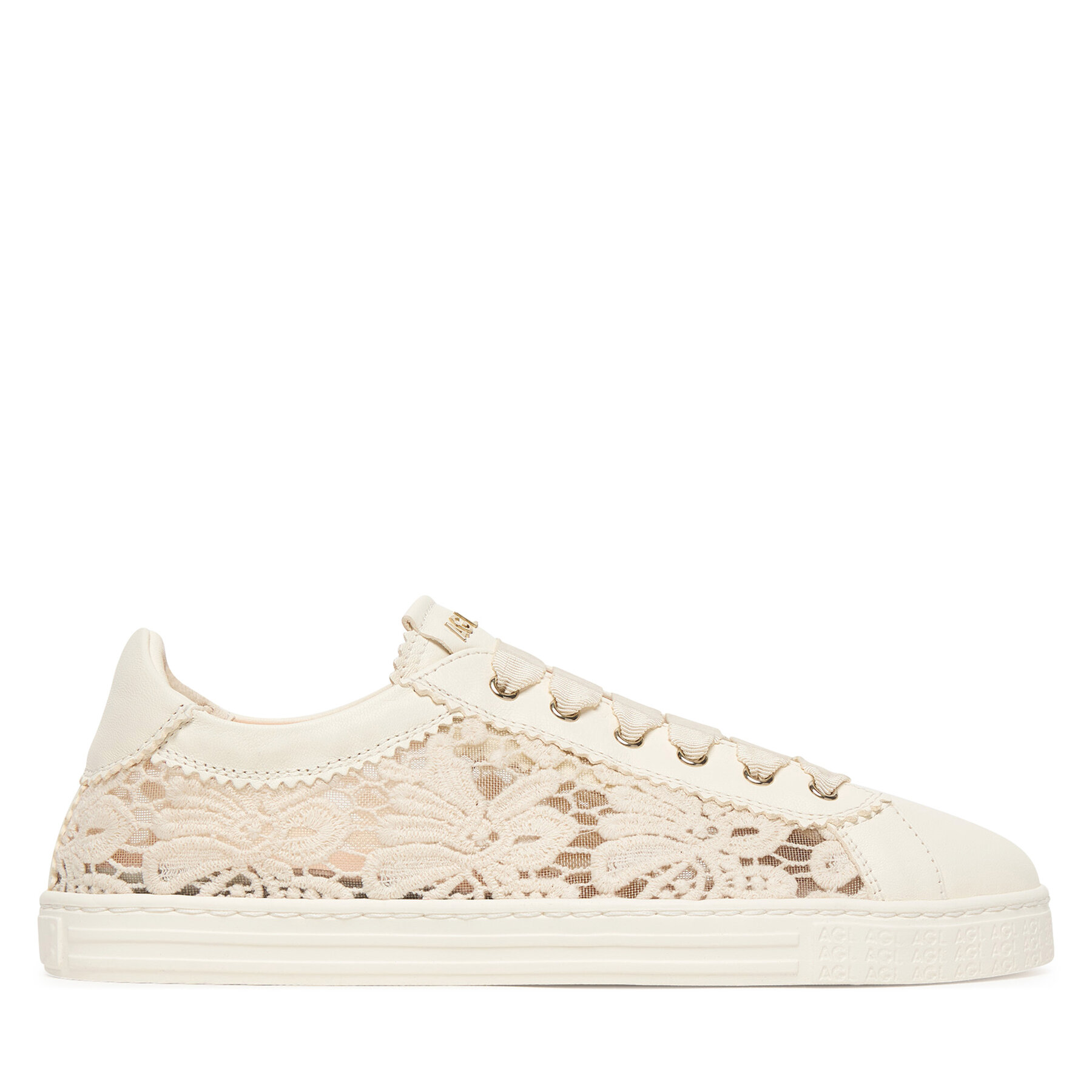 AGL Sneakersy Sade Fabric D936031PGKT046C253 Écru