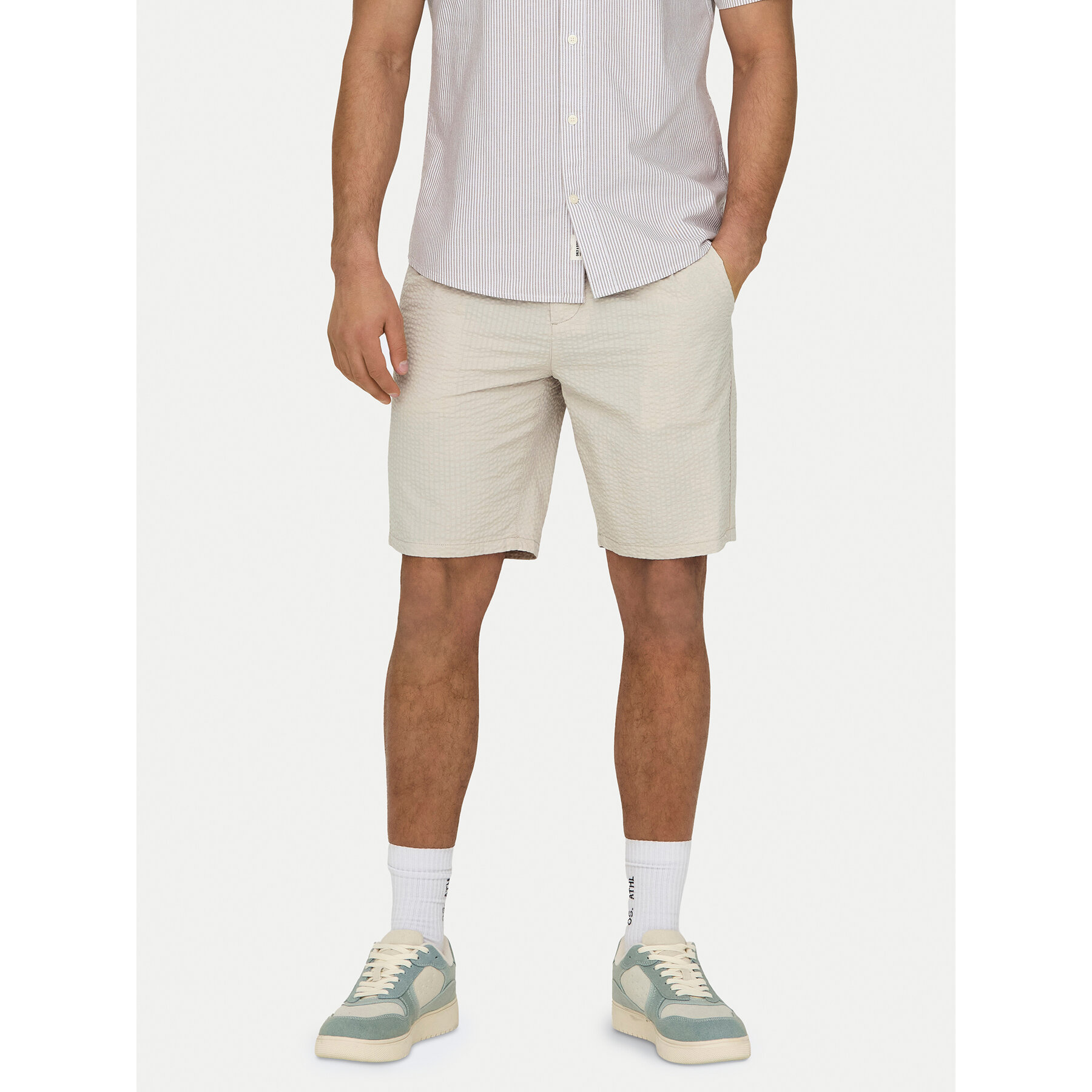 Only & Sons Szorty materiałowe Leo 22028301 Beżowy Regular Fit