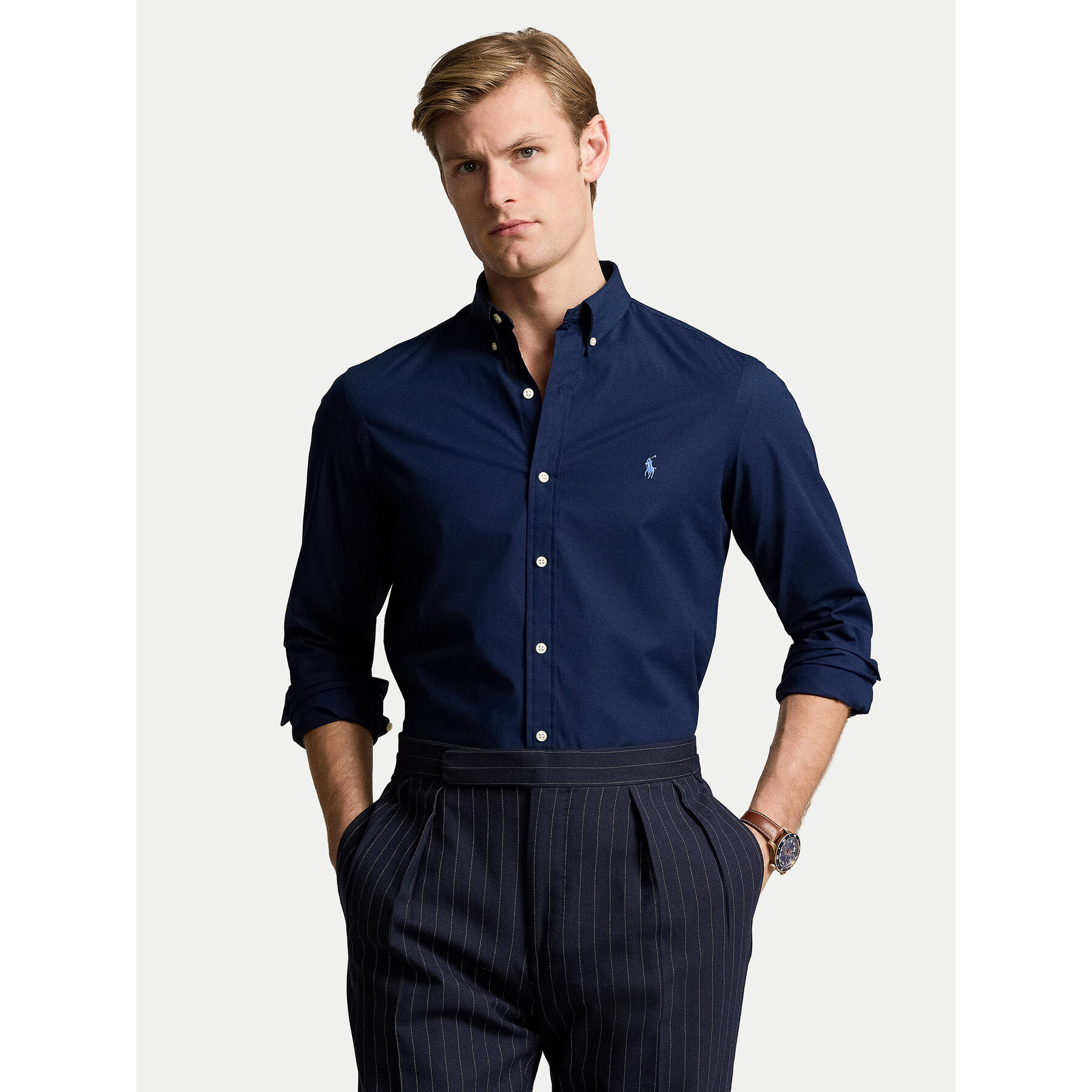 Polo Ralph Lauren Koszula 710928254001 Granatowy Slim Fit
