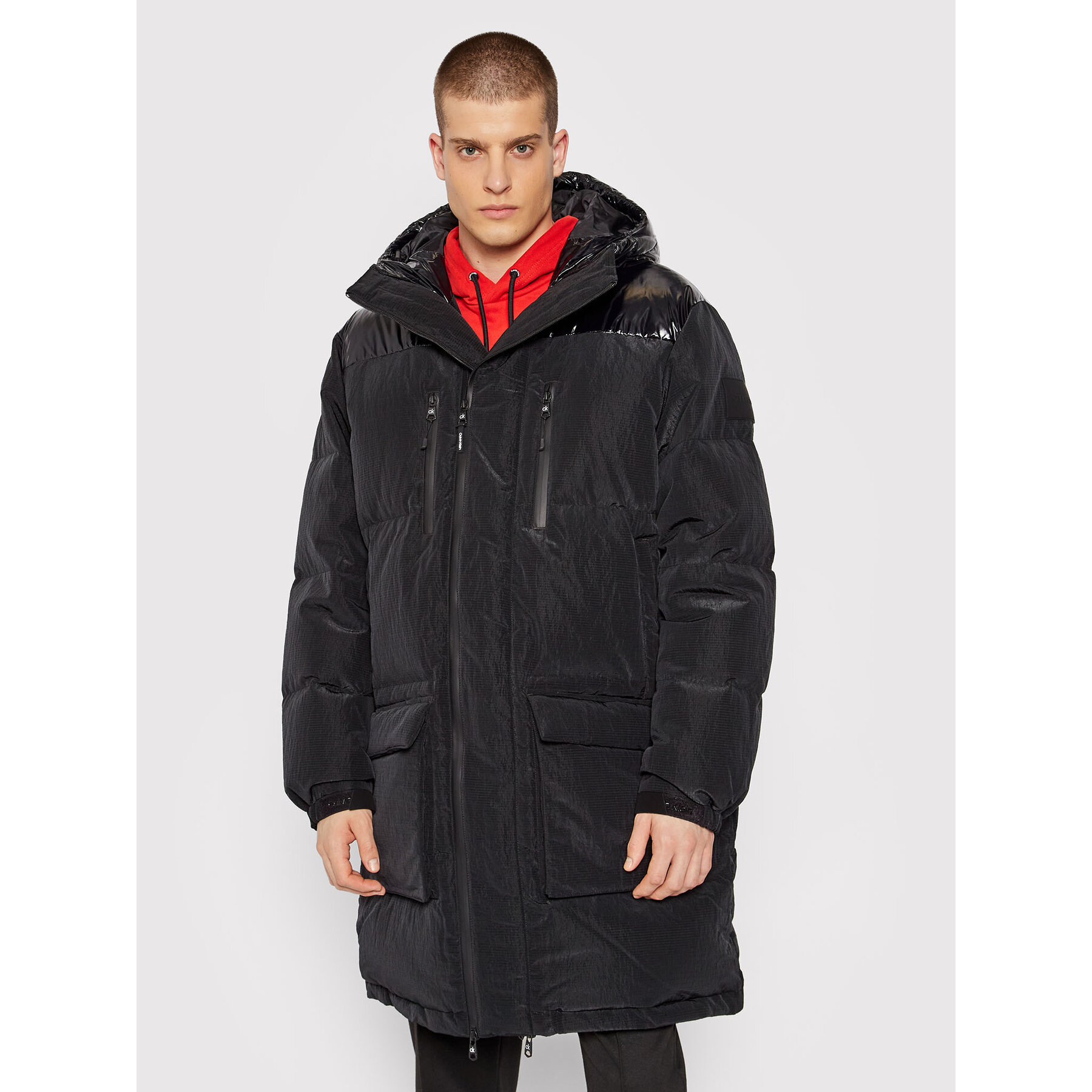 Calvin Klein Kurtka puchowa High Shine K10K107931 Czarny Regular Fit