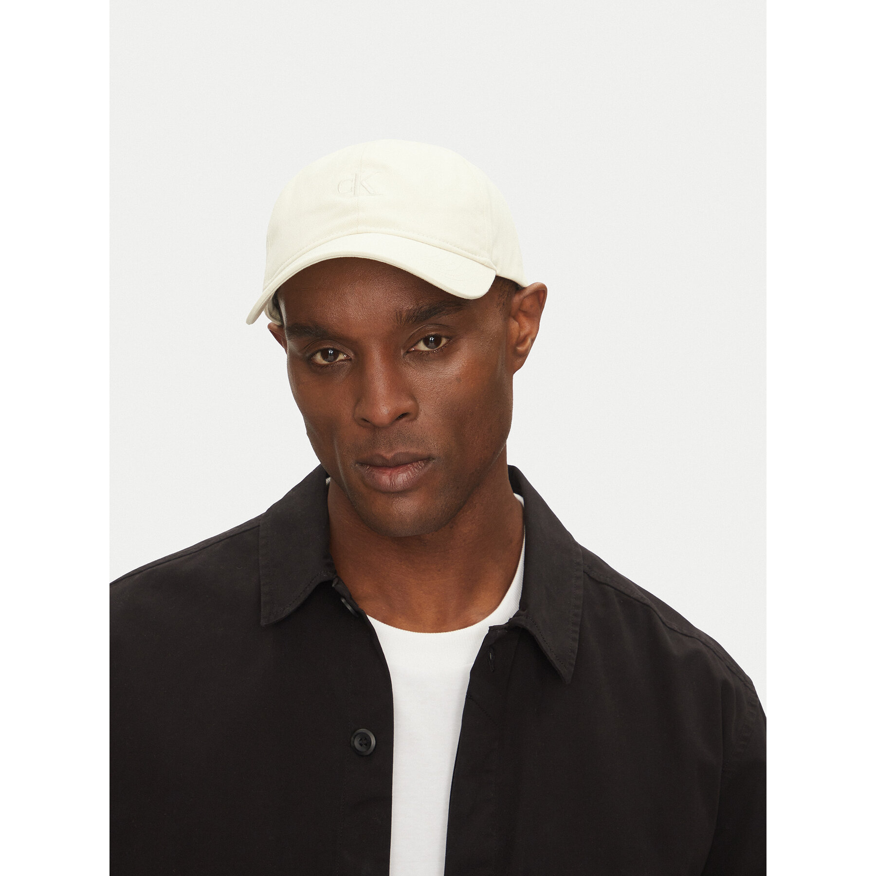 Calvin Klein Czapka z daszkiem 6 Panel Small Monogram LV04G5002G Écru