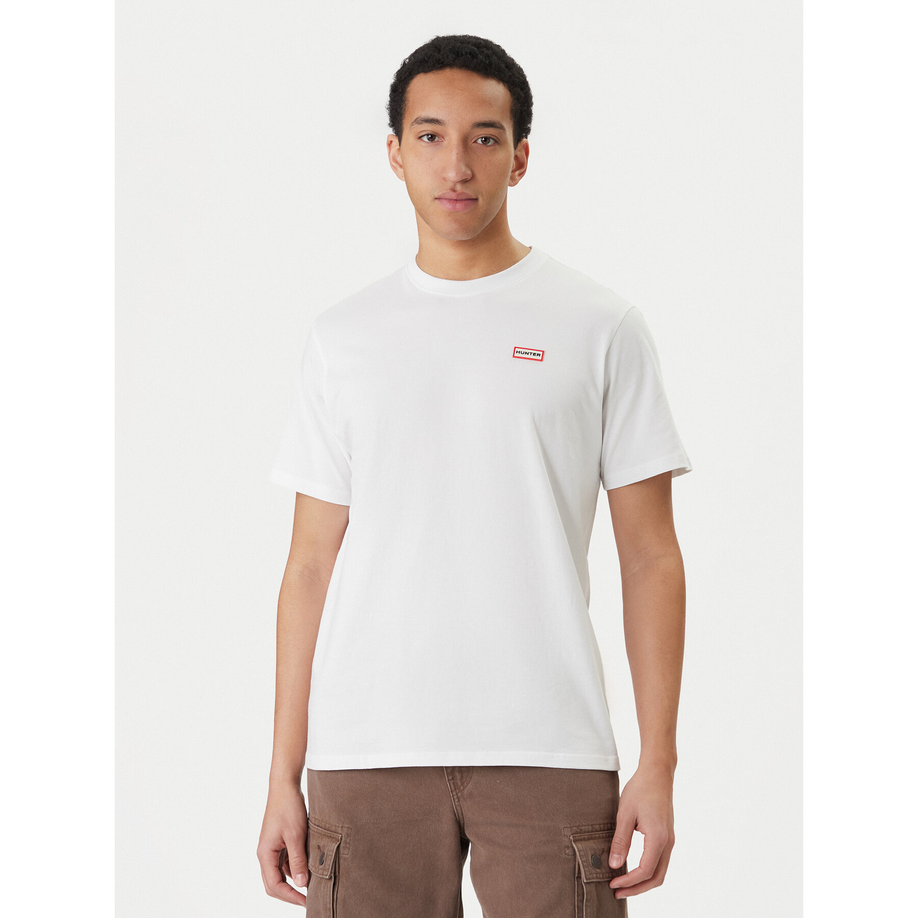 Hunter T-Shirt Essentials HARM0085252 Biały Regular Fit