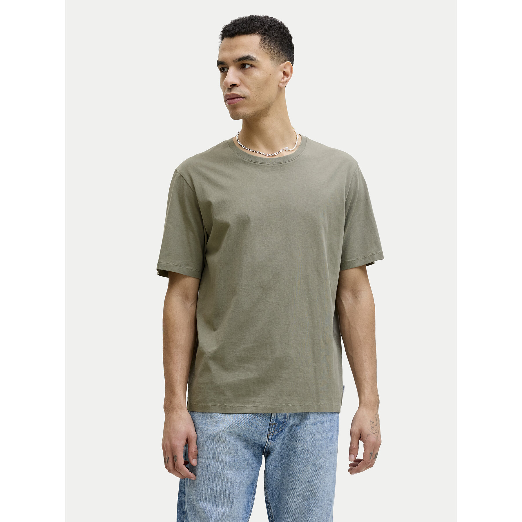 Jack & Jones T-Shirt Organic Basic 12156101 Zielony Regular Fit