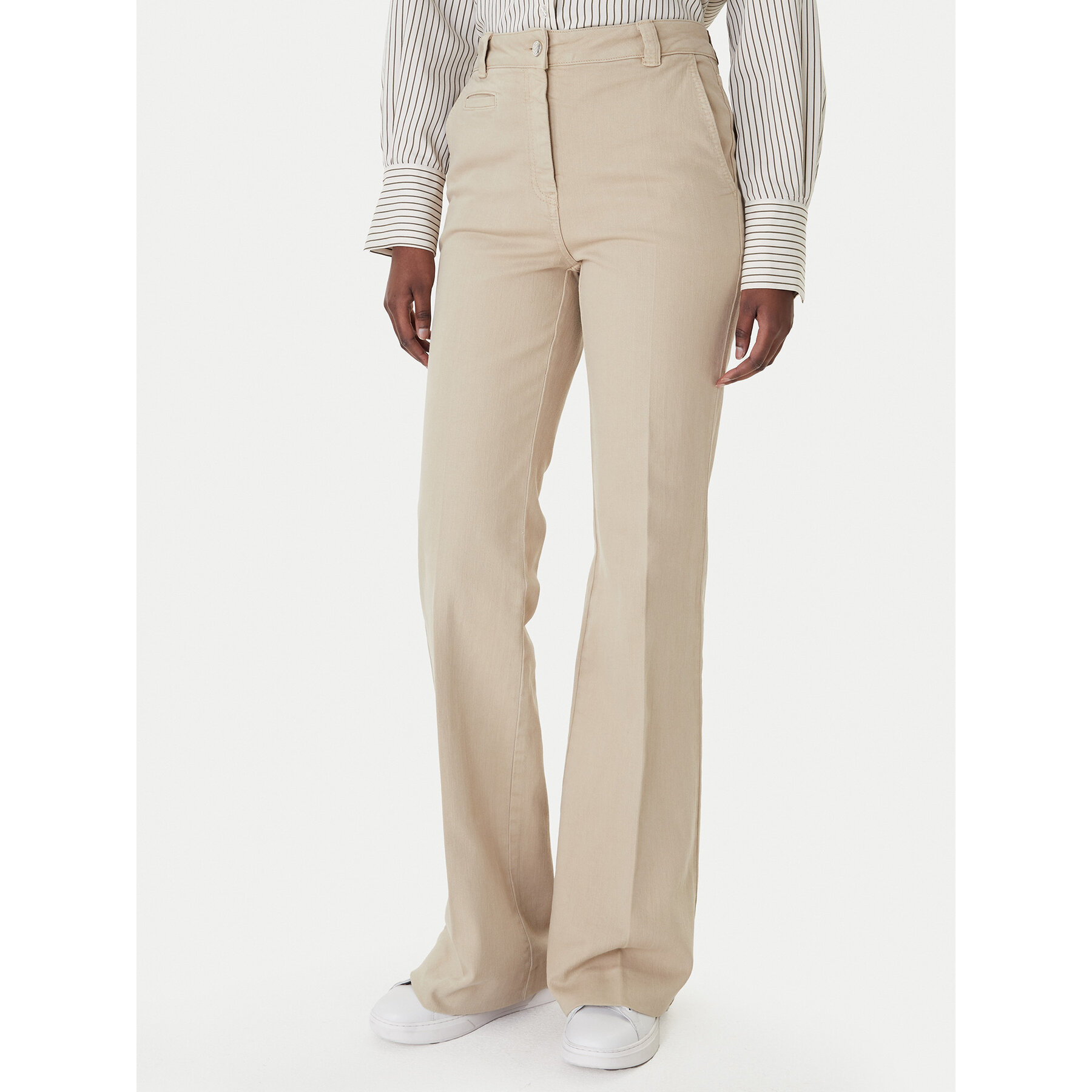 Marella Jeansy Esodo 2613131034 Beżowy Flare Fit