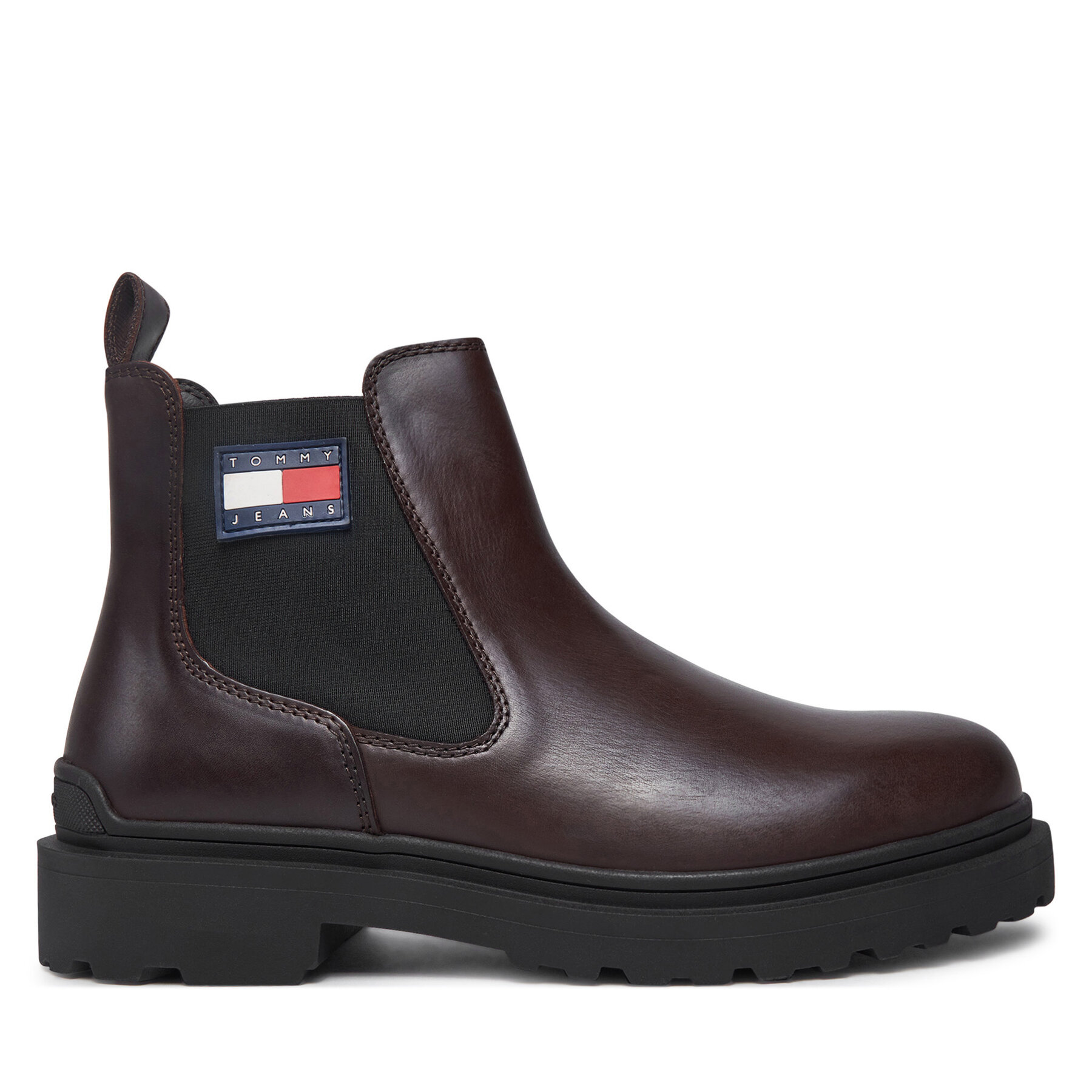 Tommy Jeans Sztyblety Tjm Leather Chelsea Boot EM0EM01448 Brązowy