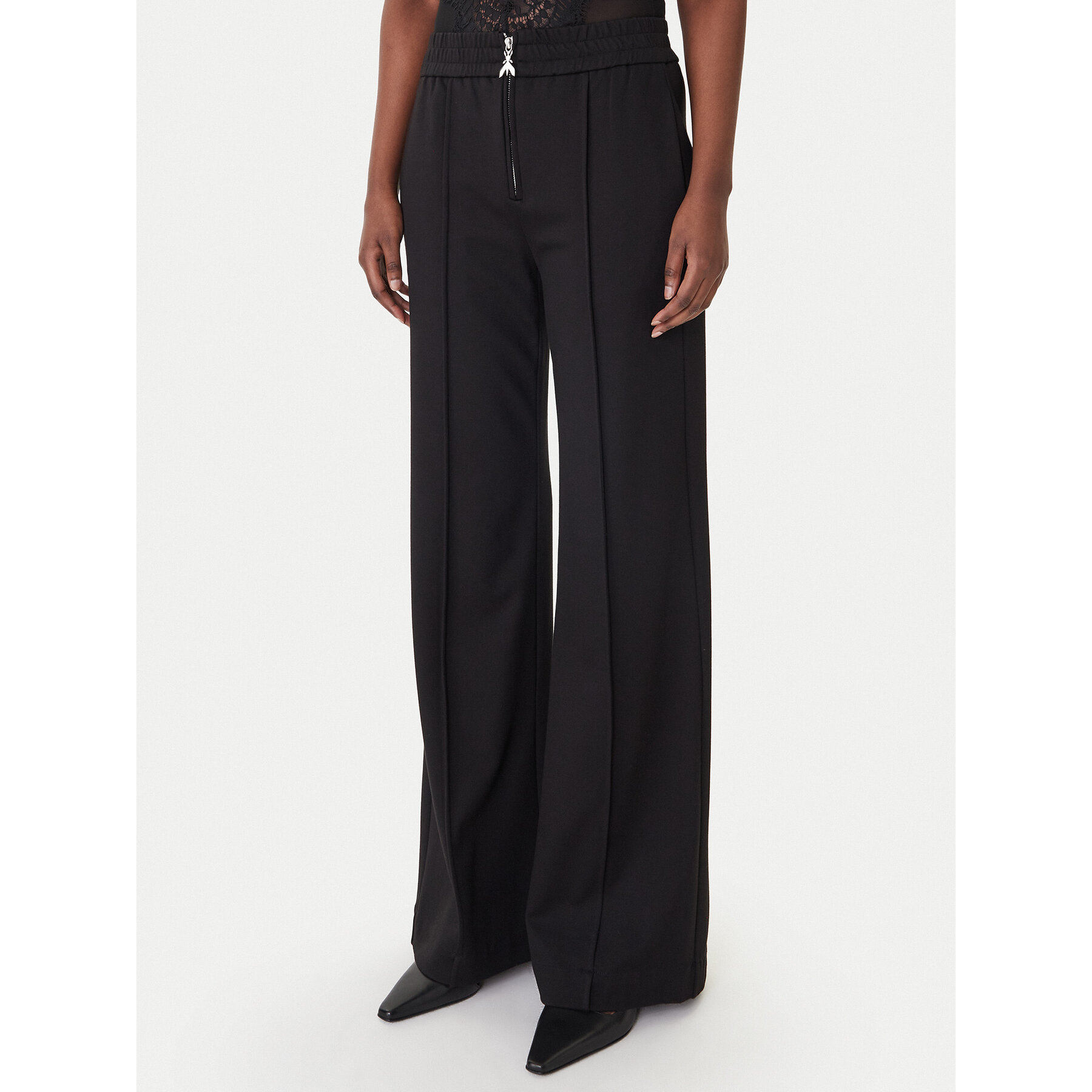 Patrizia Pepe Spodnie materiałowe 8P0813/A715 Czarny Wide Leg