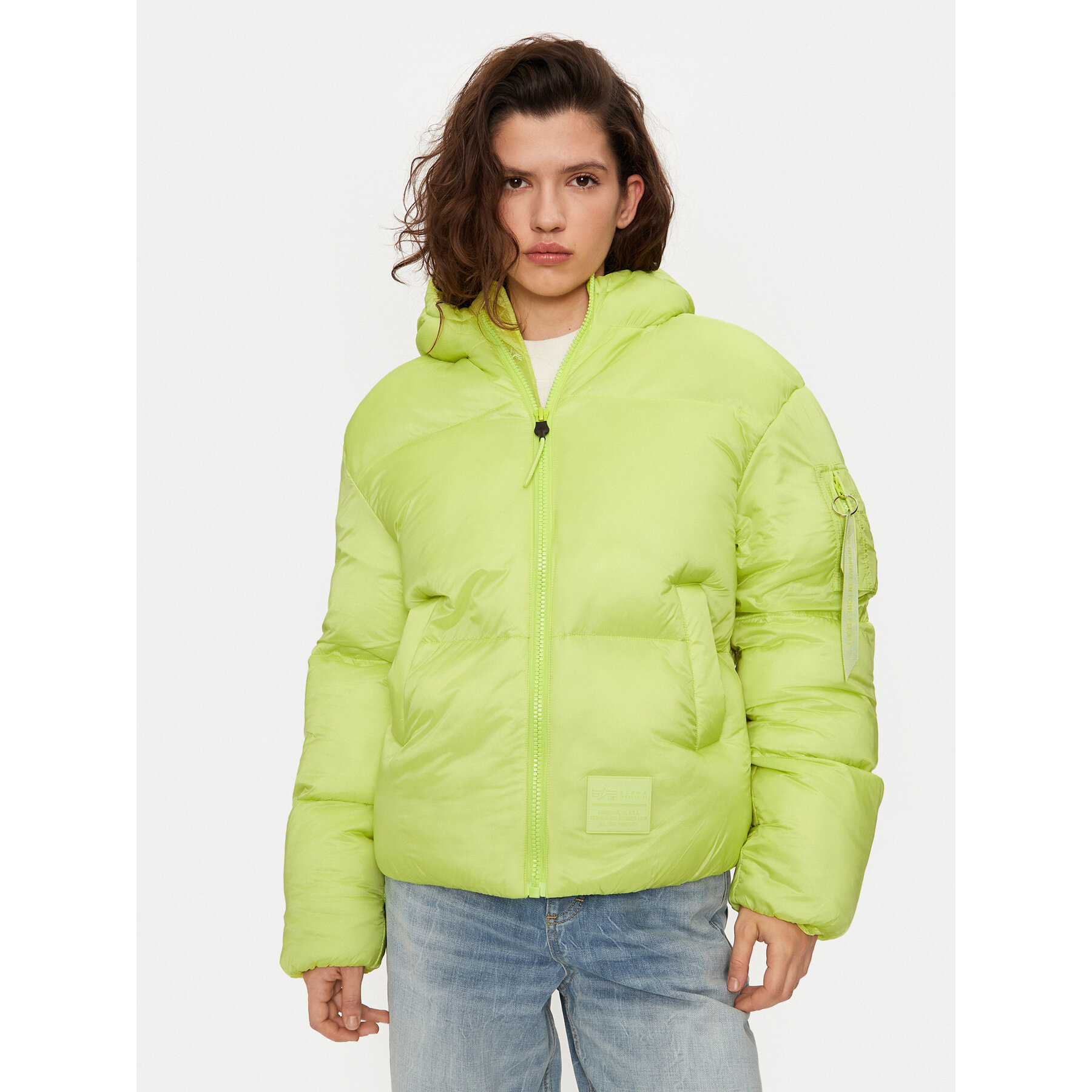 Alpha Industries Kurtka zimowa 148006 Zielony Regular Fit
