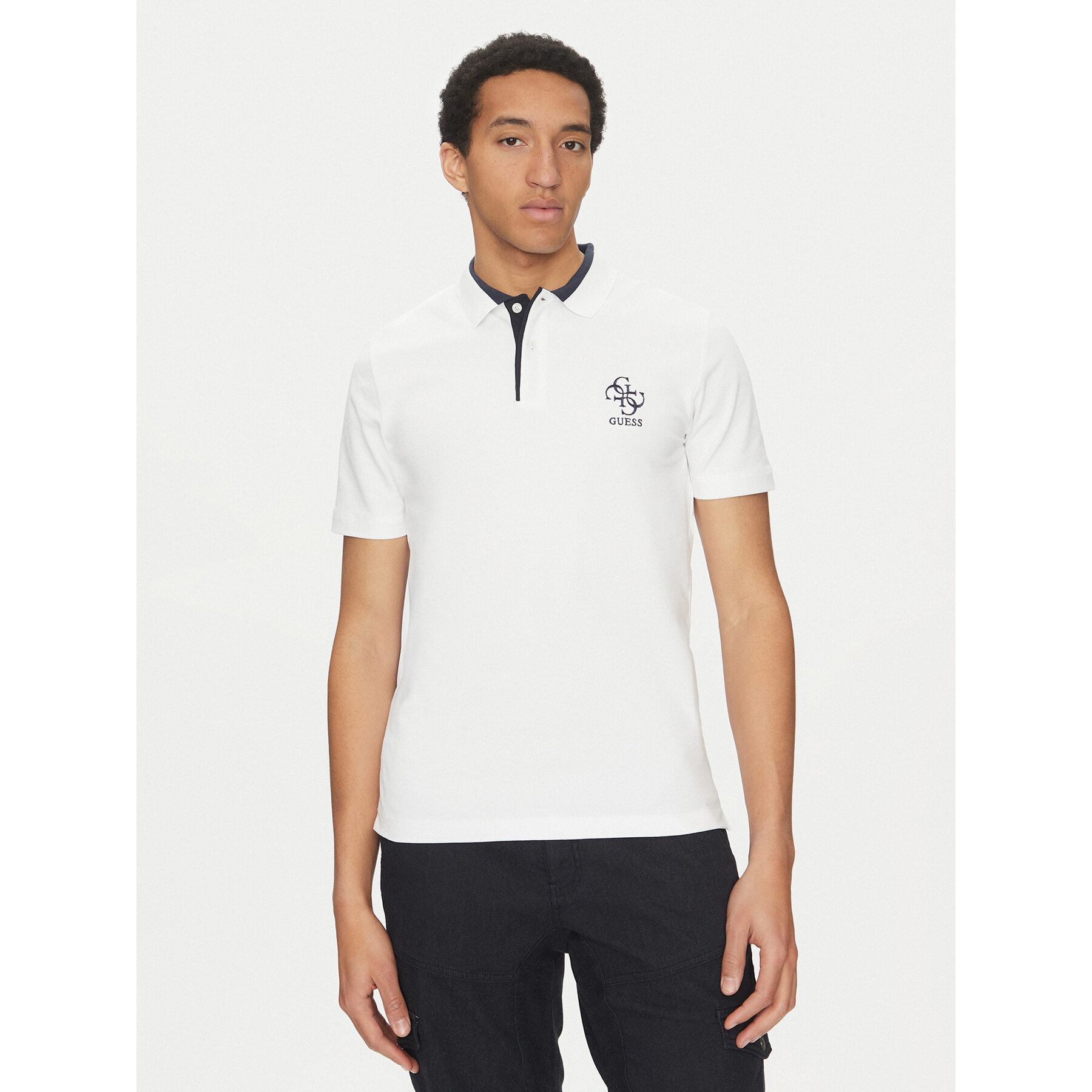 Guess Polo M5GP60 K7O64 Biały Slim Fit