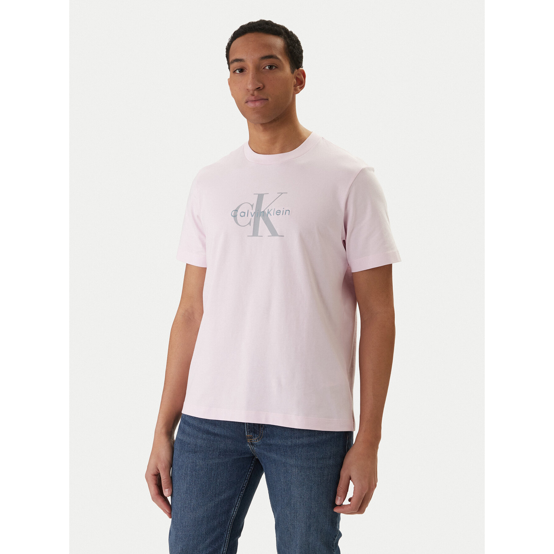 Calvin Klein Jeans T-Shirt Hero Monologo LV04RB862G Różowy Regular Fit