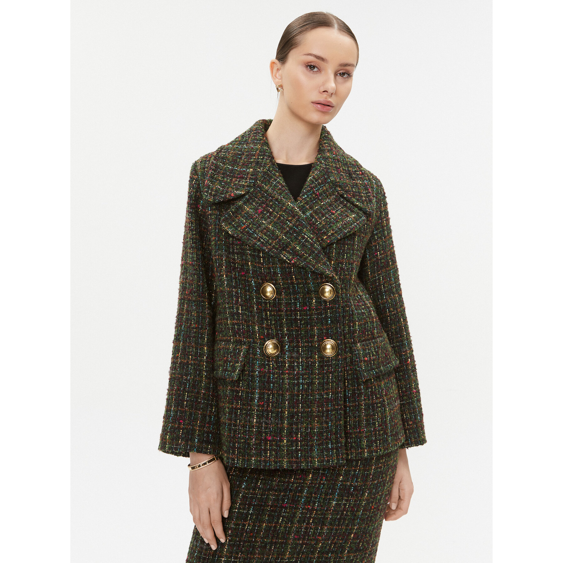 Luisa Spagnoli Płaszcz przejściowy Scellino 540182 Khaki Regular Fit