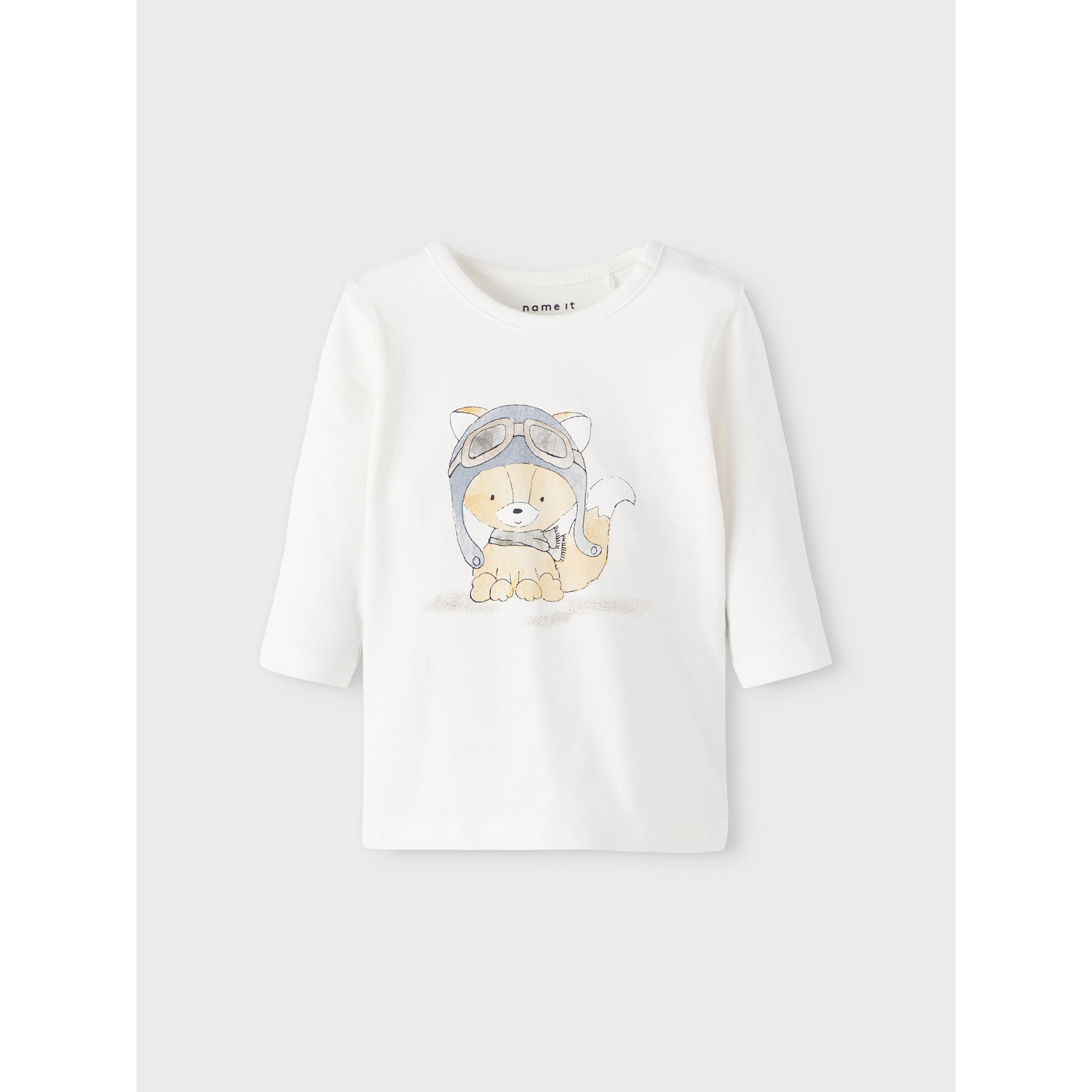 NAME IT Bluzka 13205040 Beżowy Regular Fit