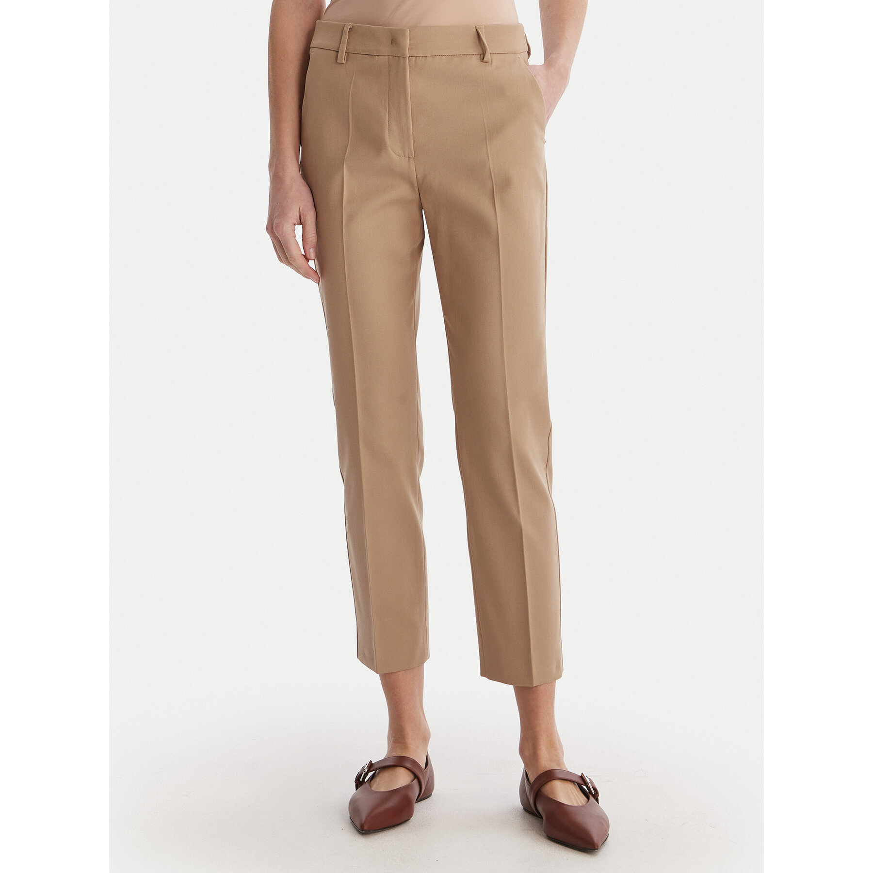 Weekend Max Mara Spodnie materiałowe Vite 2615131031 Beżowy Slim Fit
