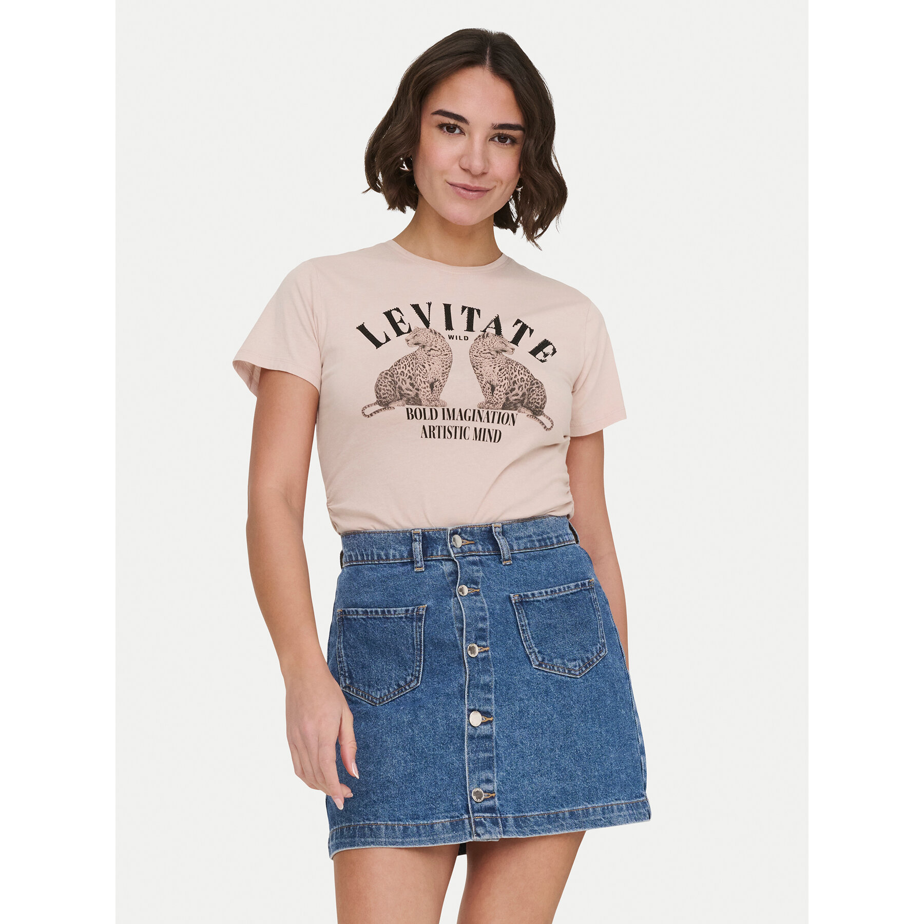 ONLY T-Shirt Lucy 15346760 Różowy Regular Fit