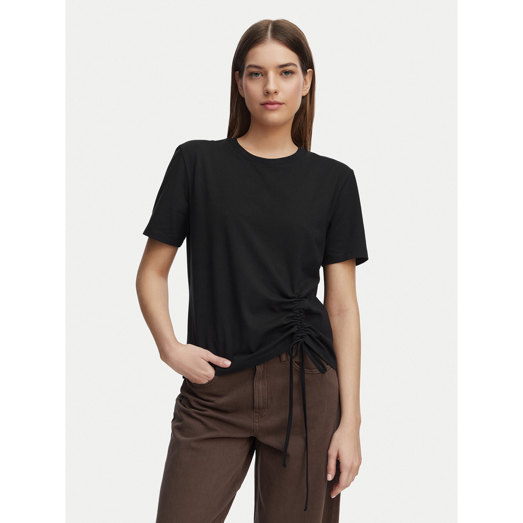 French Connection T-Shirt 76QZA Czarny Relaxed Fit