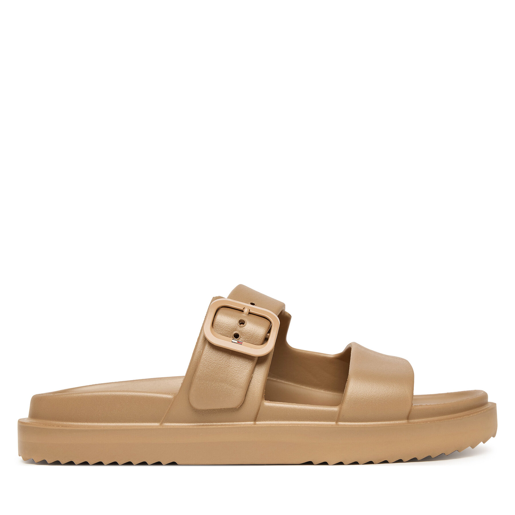 Tommy Hilfiger Klapki Double Strap FW0FW09114 Beżowy