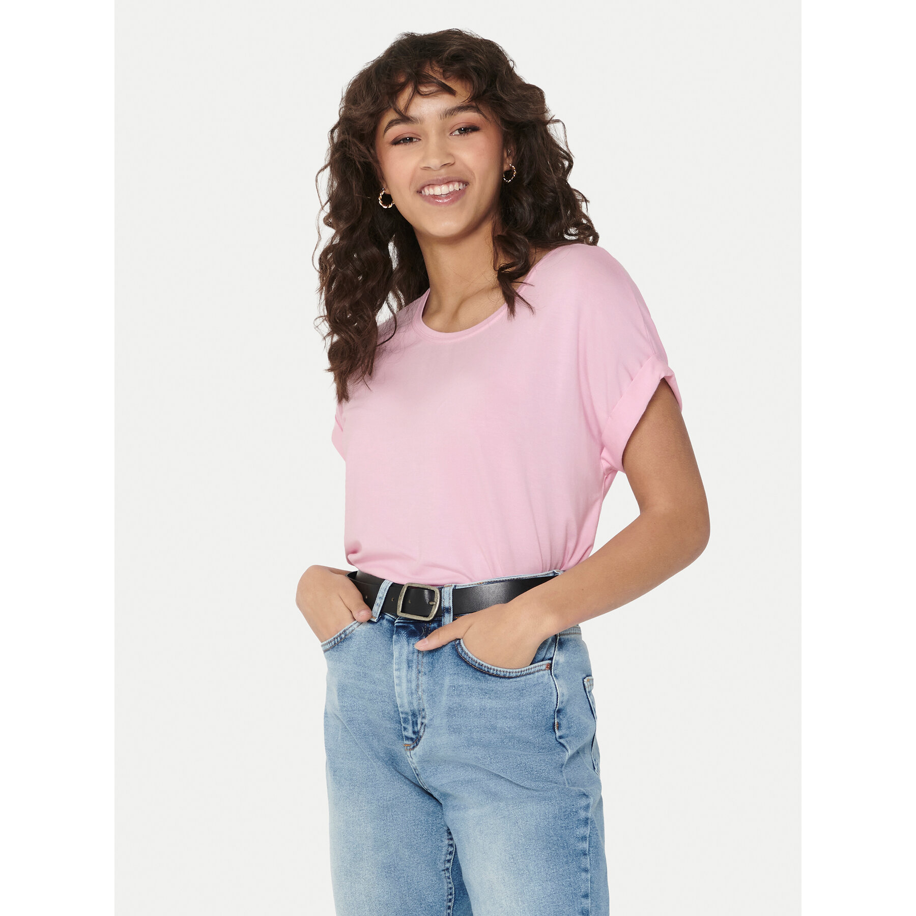 ONLY T-Shirt Moster 15106662 Różowy Regular Fit