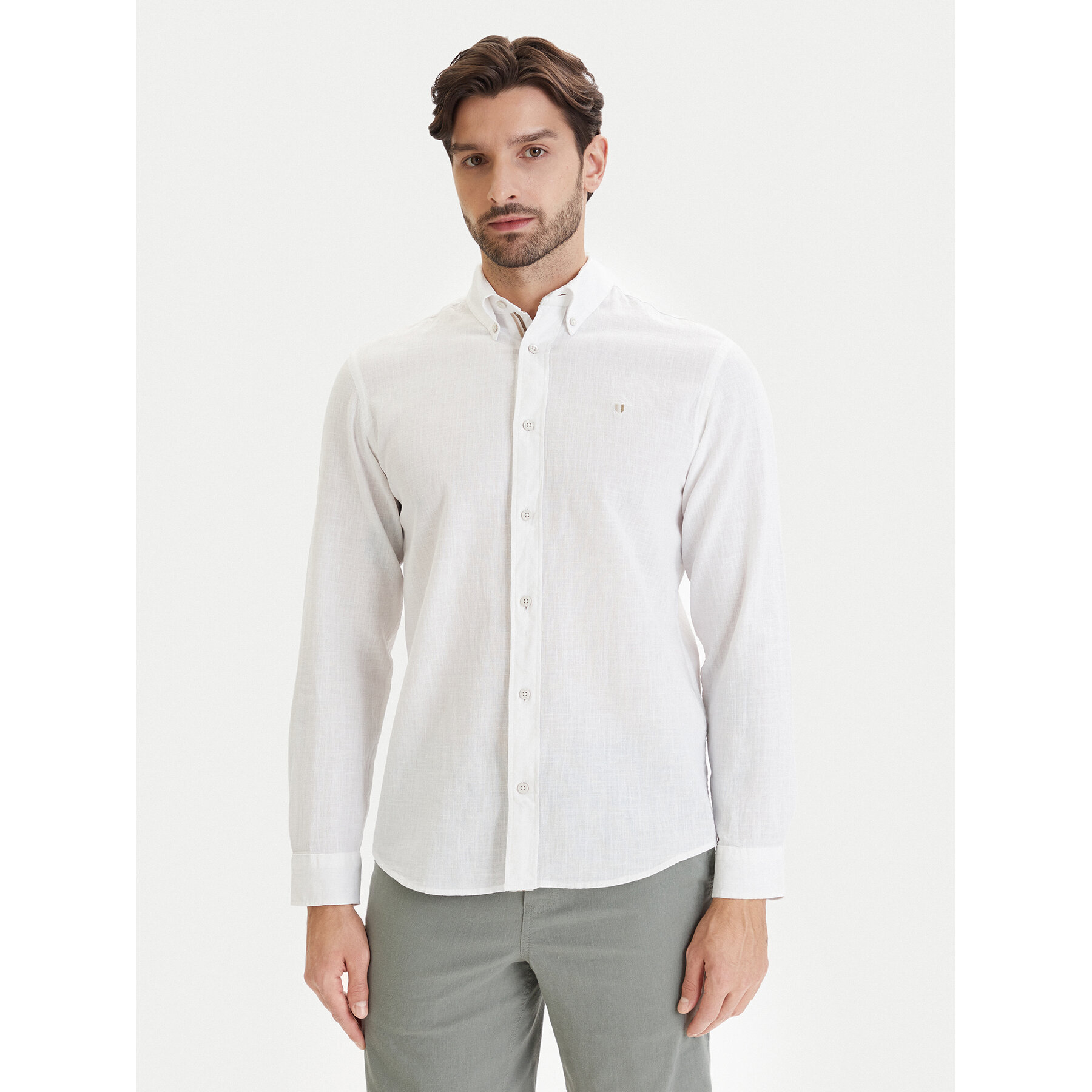 Jack & Jones Koszula Blusummer 12293269 Biały Regular Fit