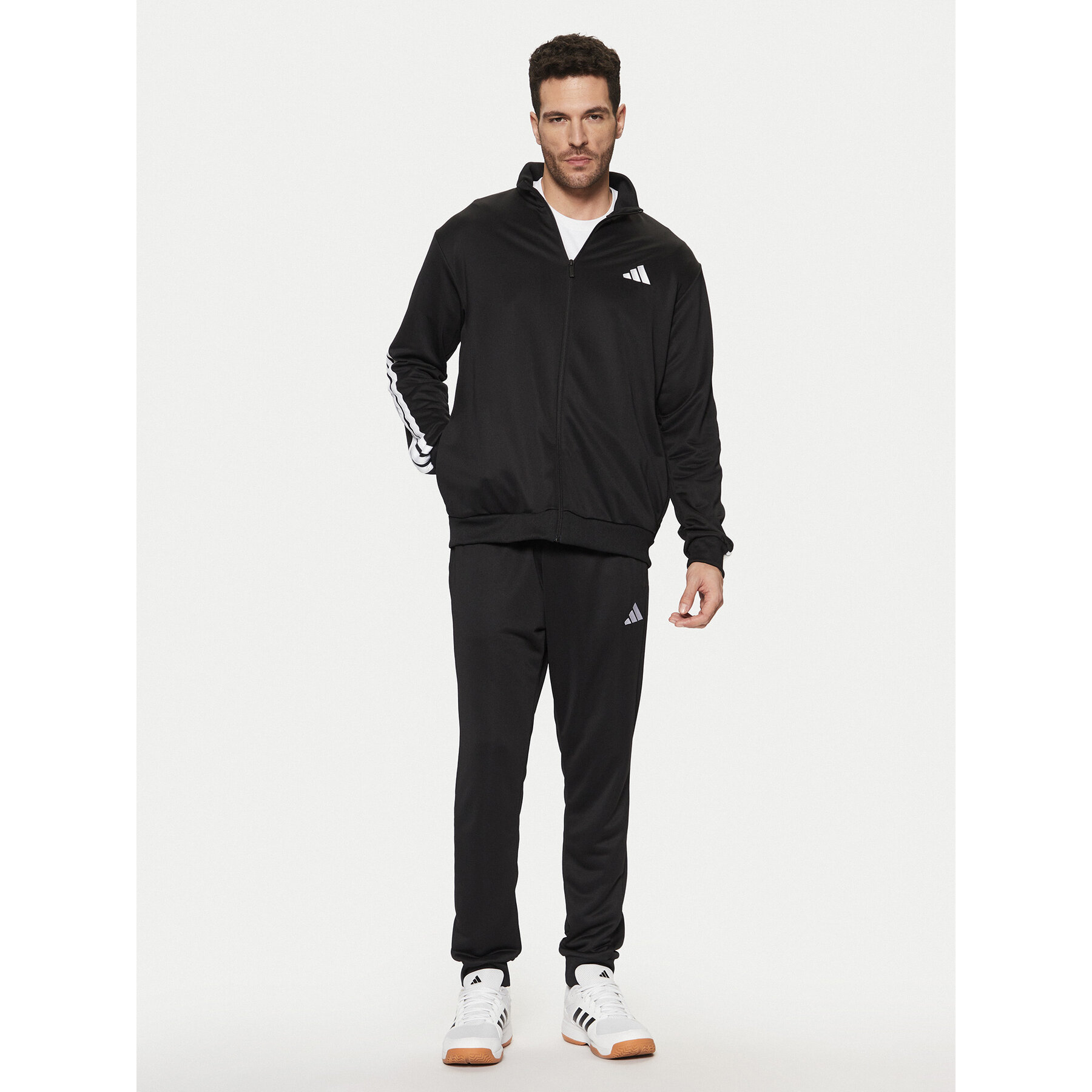 adidas Dres Sportswear Basic 3-Stripes JC5375 Czarny Regular Fit